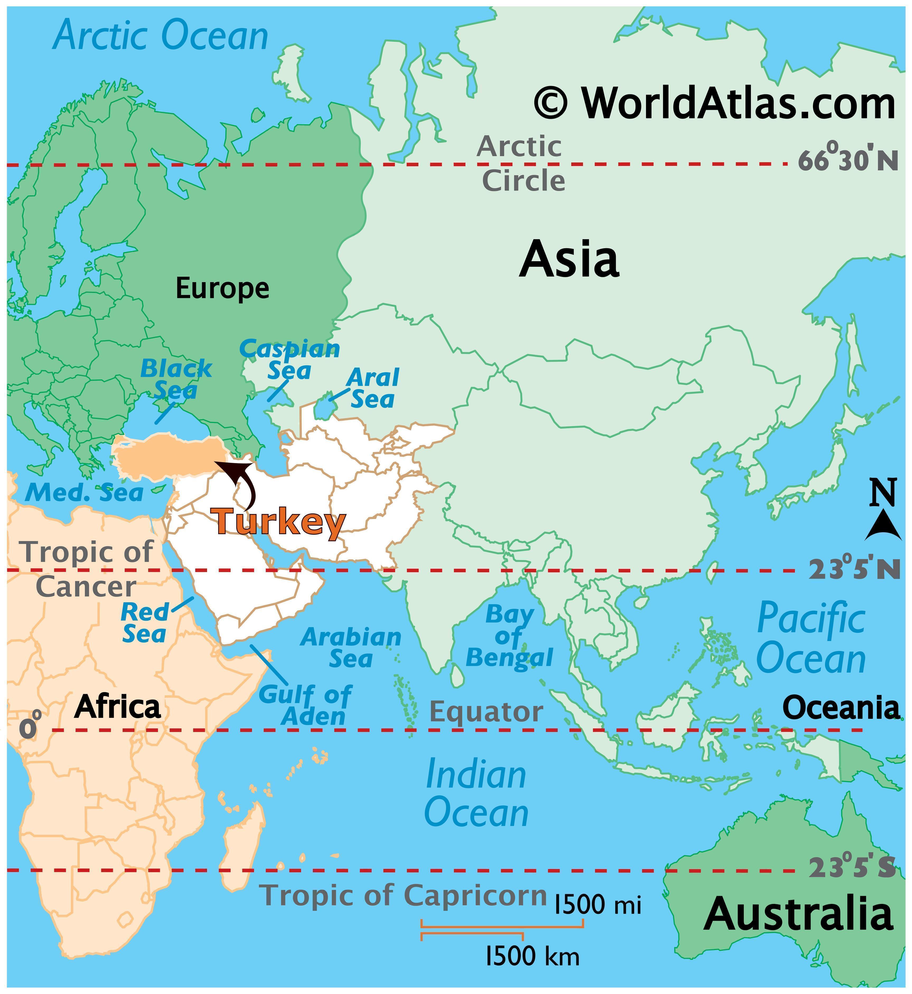 Map Of Turkey And Surrounding Countries Asia 