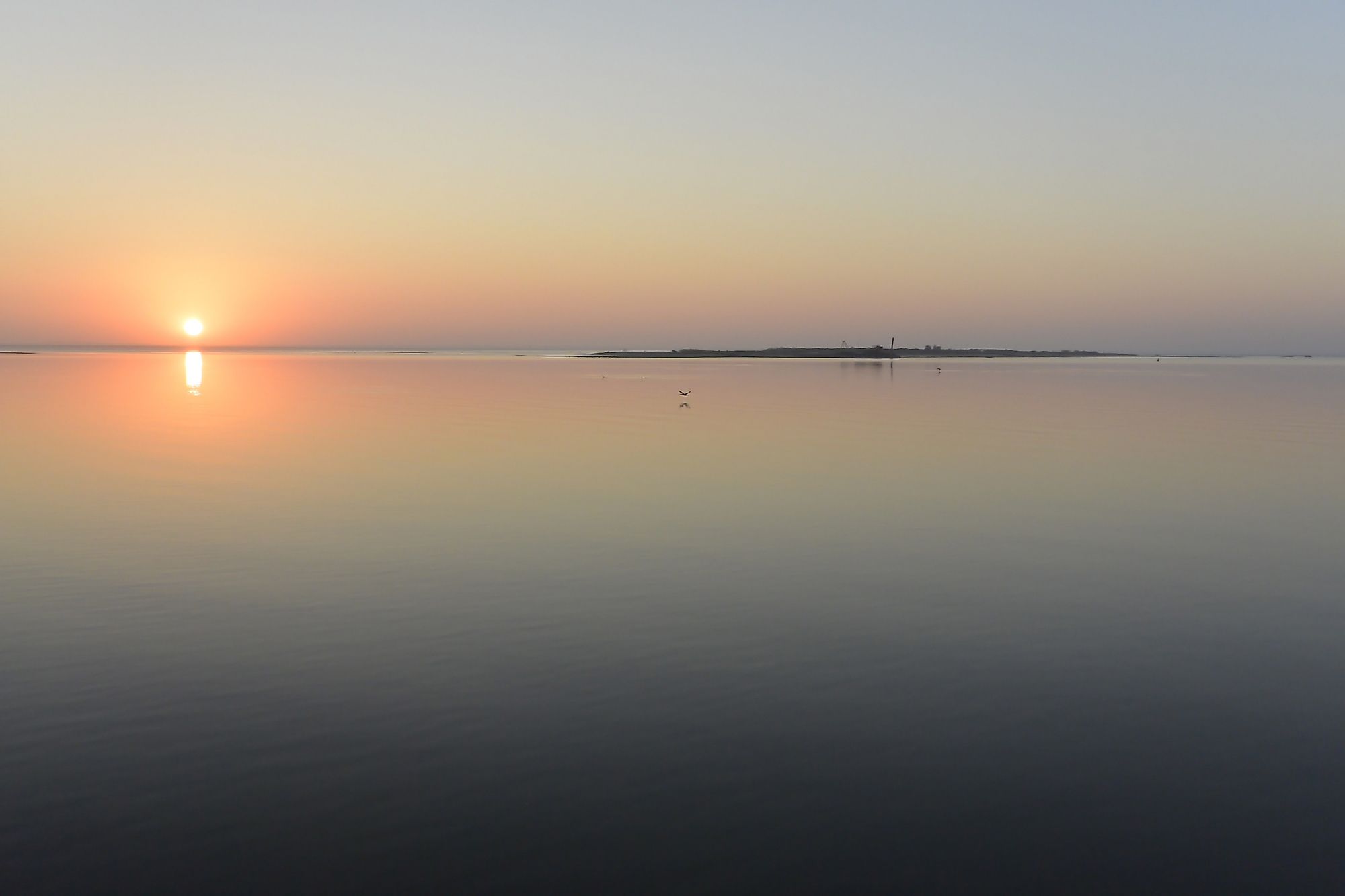 Sunrise over the Apalachicola River, Apalachicola, Florida.