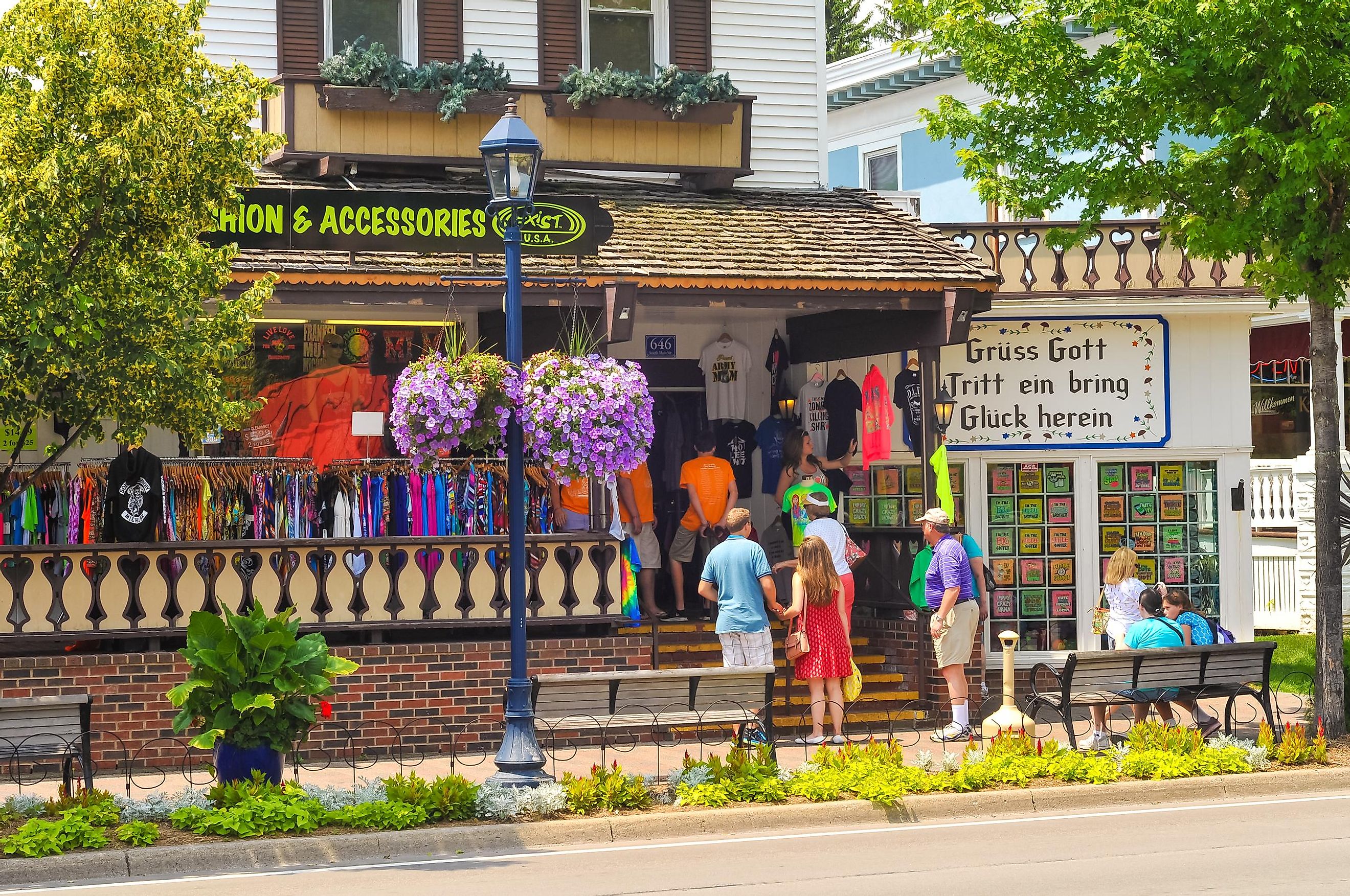  German-style architecture and culture along Main Street in Frankenmuth, Michigan