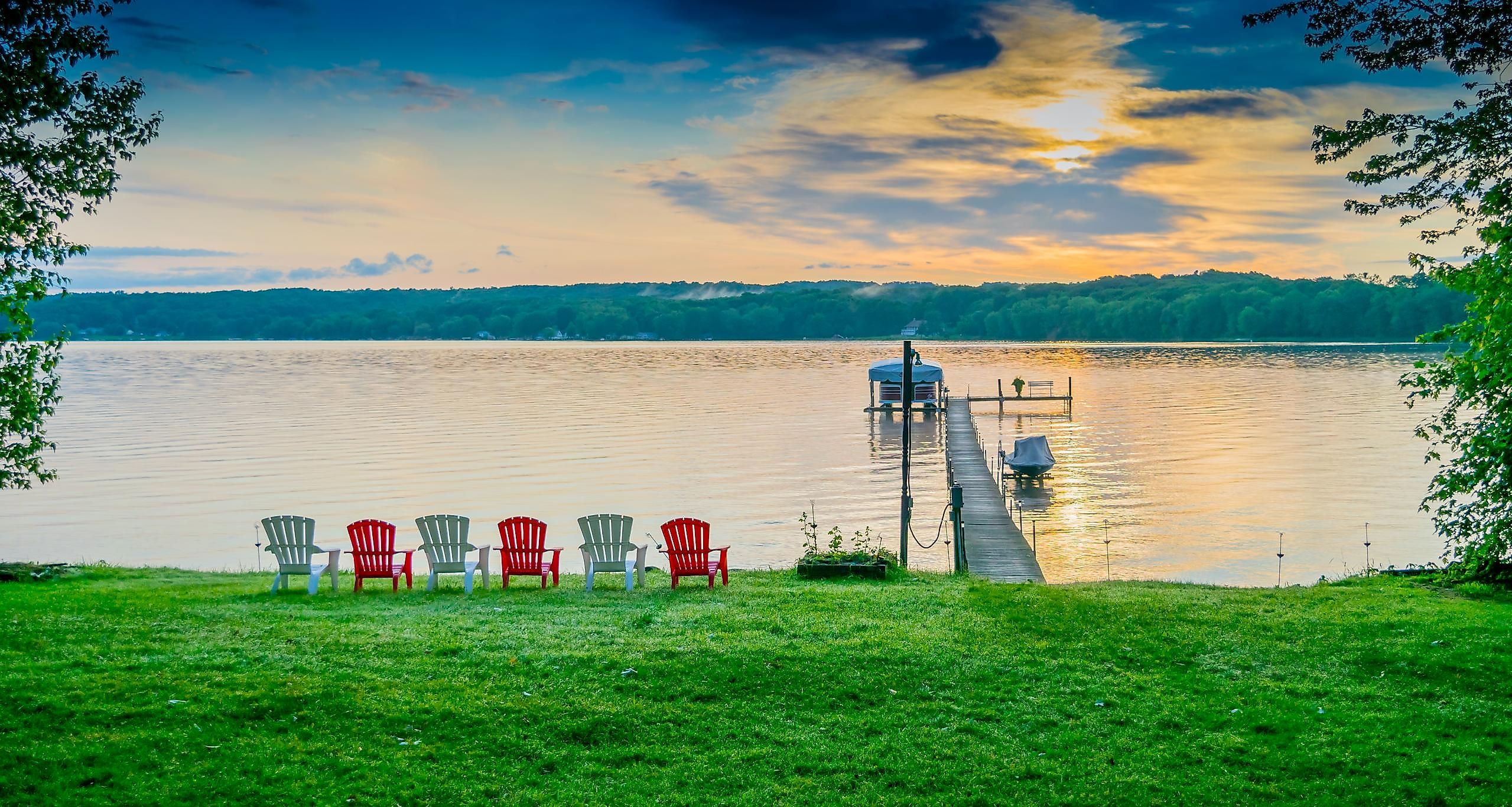 The Chautauqua Institution and the Chautauqua Lake. 