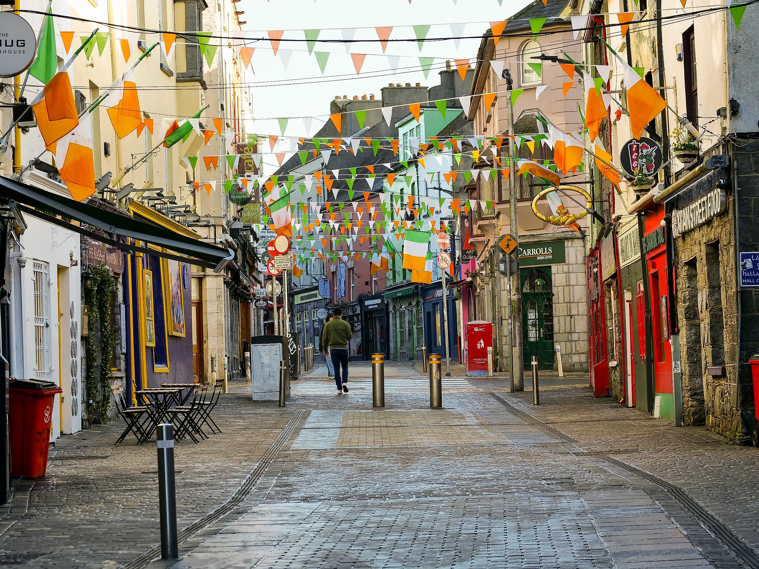 Shops in Galway, Ireland. Image credit: mark gusev via Shutterstock.