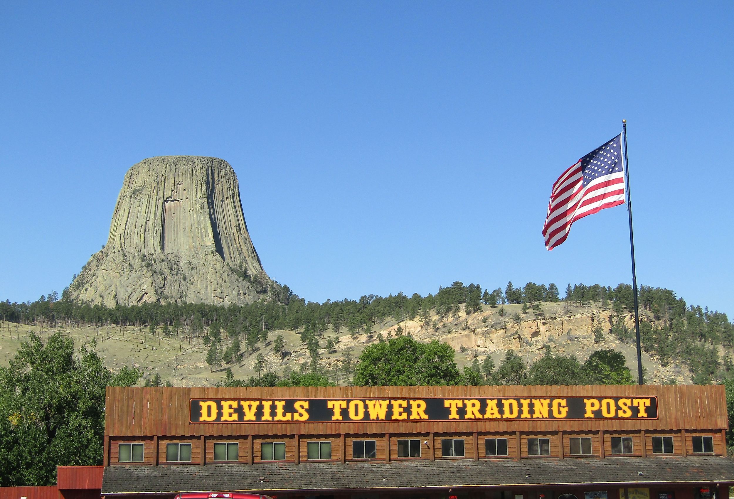 Devils Tower by Sundance, Wyoming.