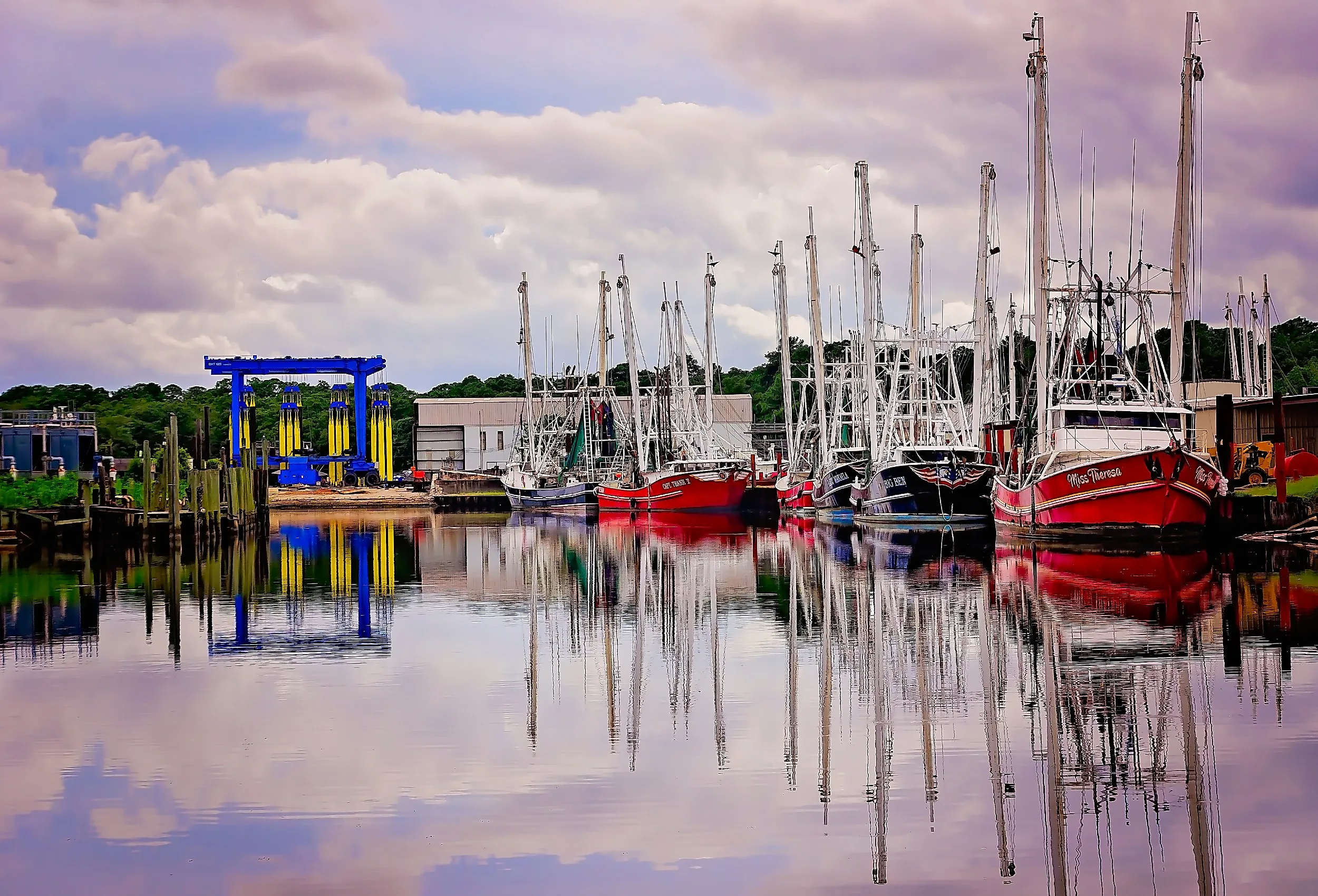 Boats in Bayou La Batre, Alabama. Image credit Carmen K. Sisson via Shutterstock