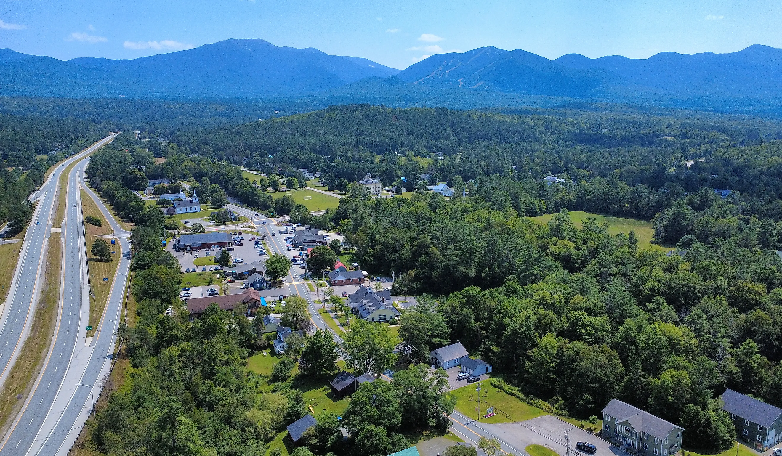View of Franconia, NH, from the northeast.