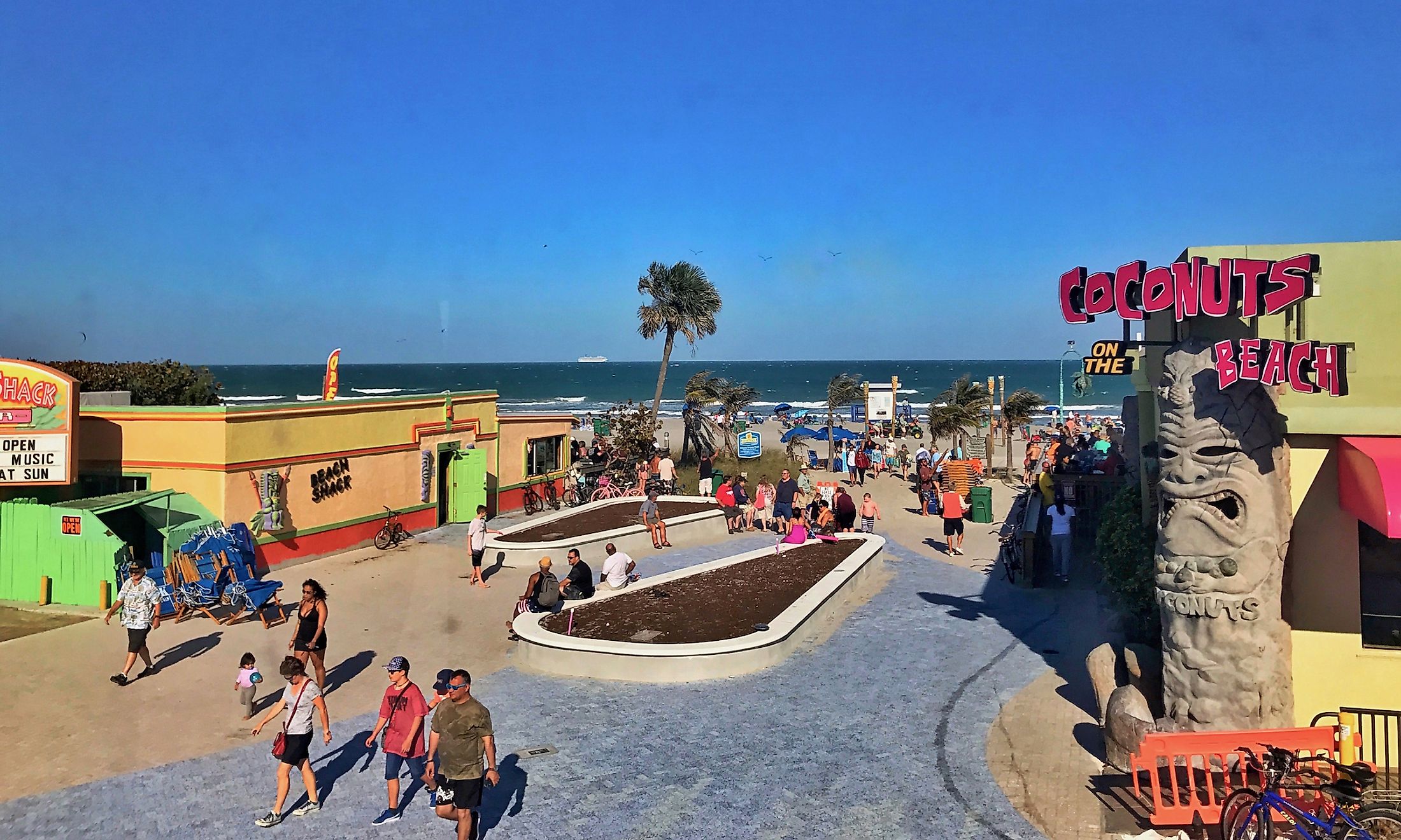 The town of Cocoa Beach, Florida.