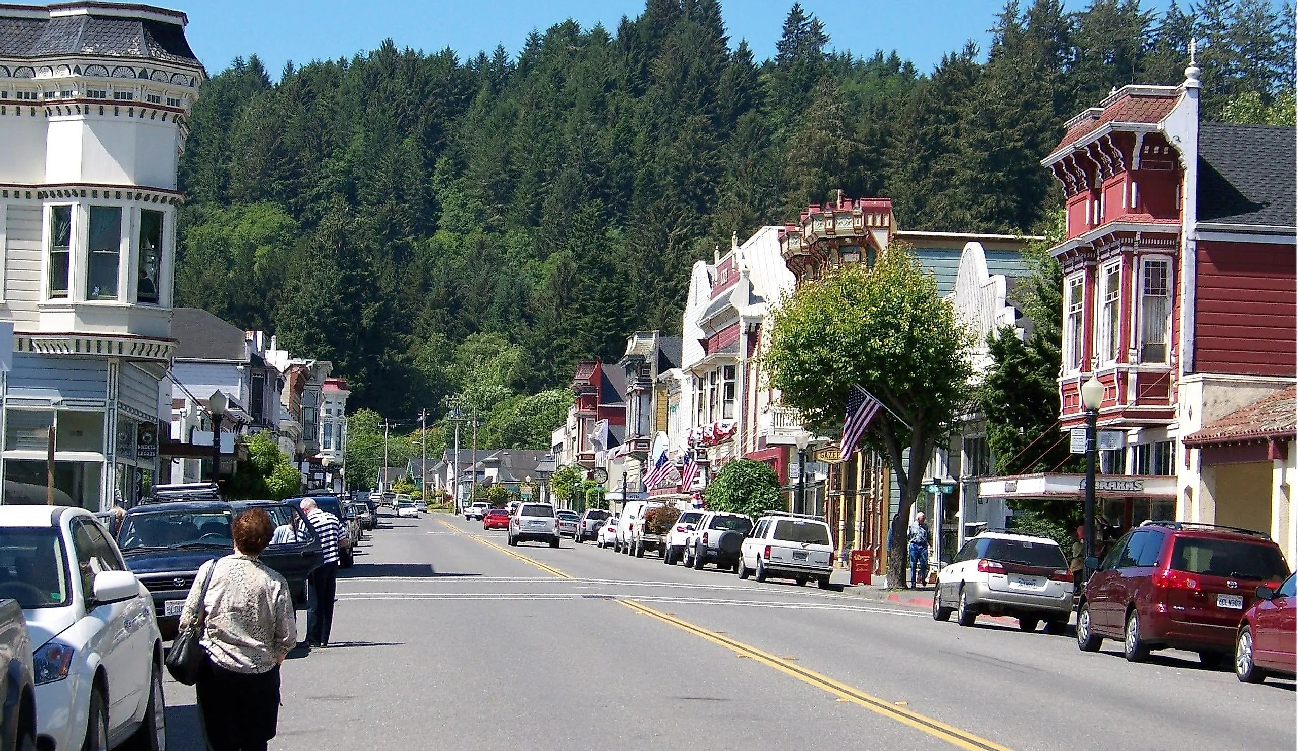 Main Street in Ferndale, California. Editorial credit: mikluha_maklai / Shutterstock.com