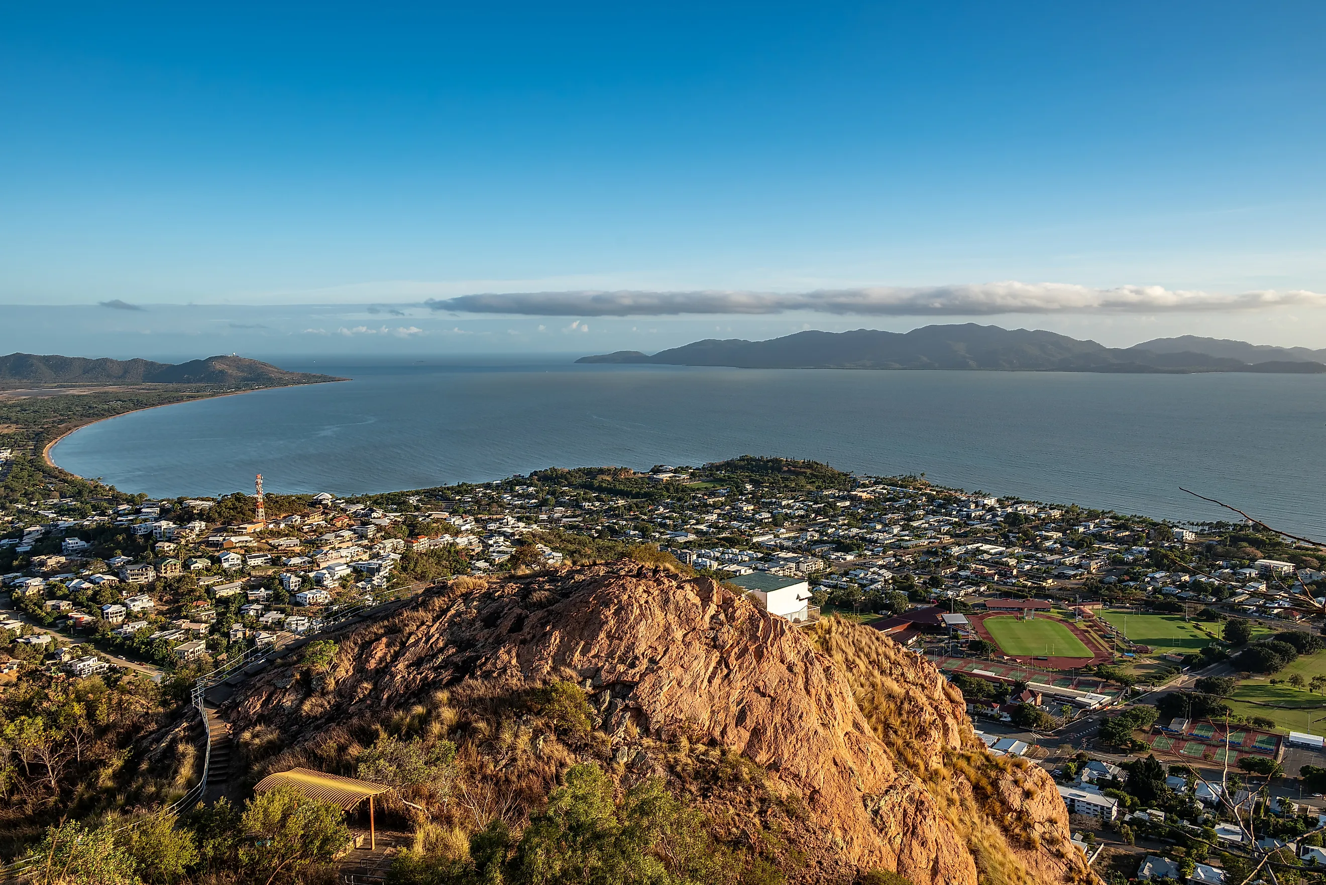 Aerial view of Townsville in Queensland, Australia.