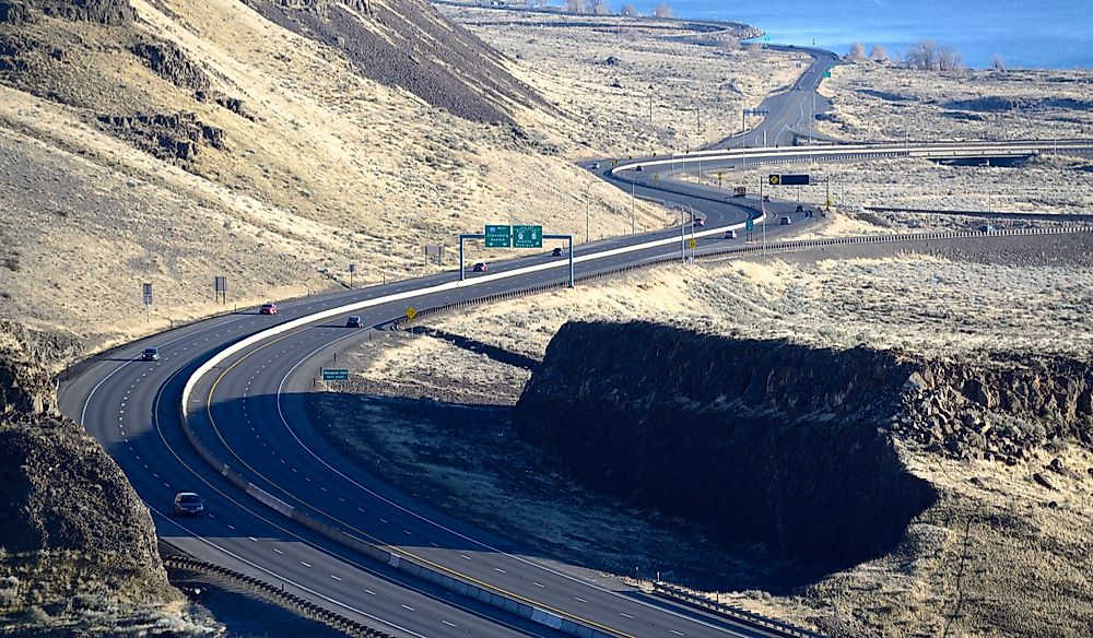 Interstate 90 in Washington, USA.