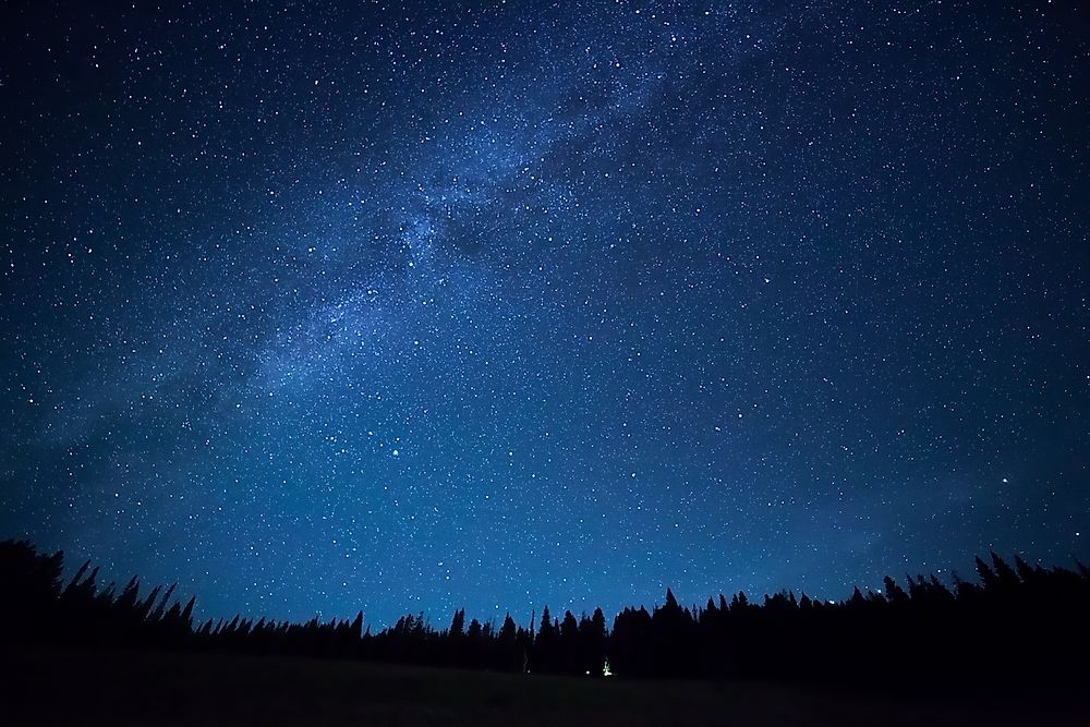 Stars in the sky at night.