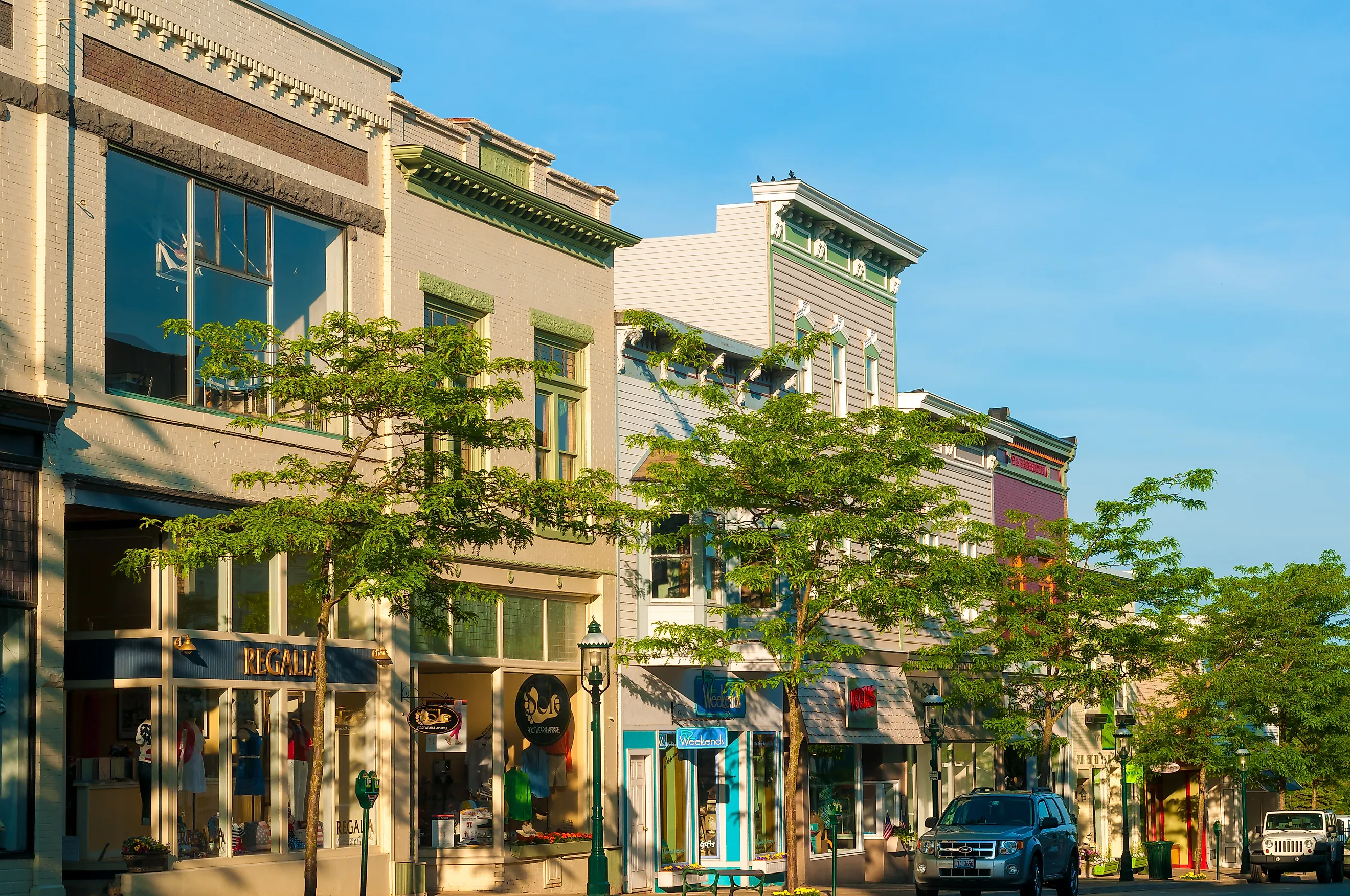 Petoskey's quaint and charming "Gaslight" business district, via Kenneth Sponsler / Shutterstock.com