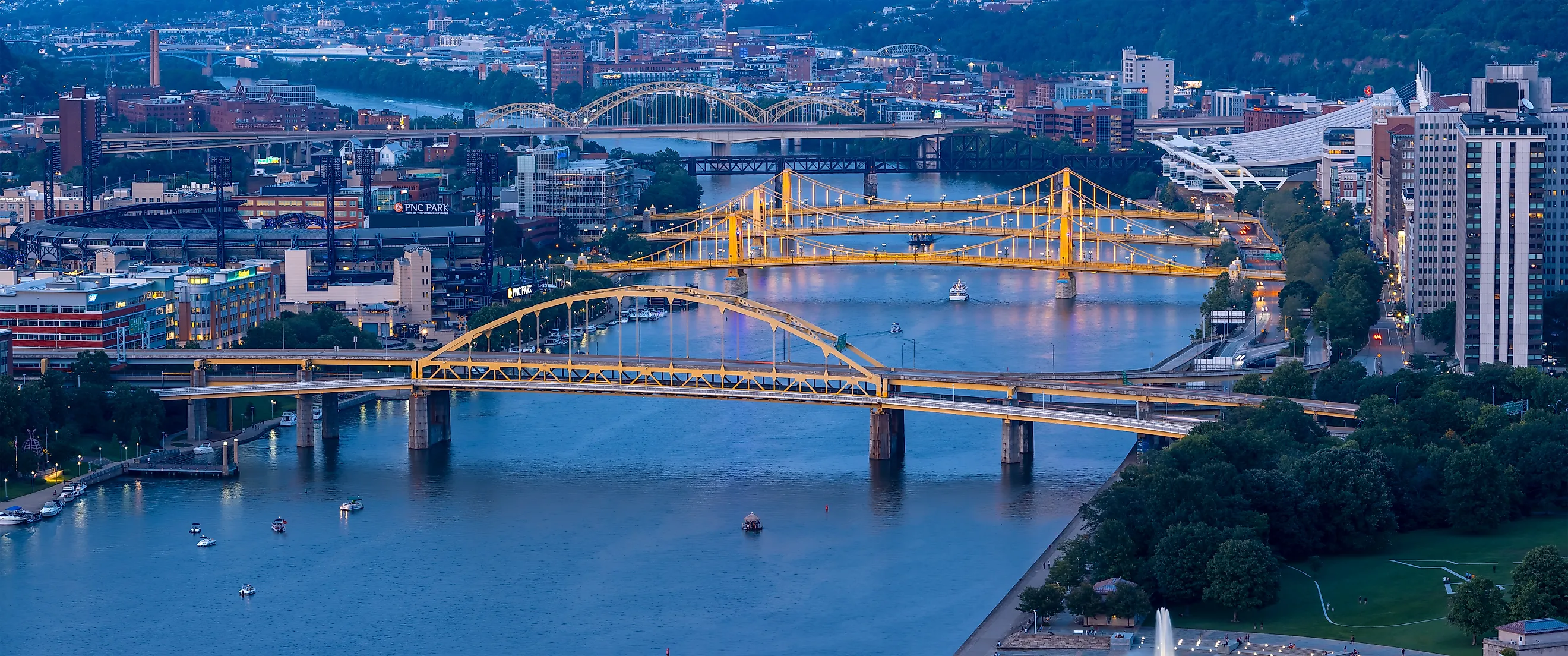 Pittsburgh holds the record for the most bridges in a single city in the world. Editorial credit: SNEHIT PHOTO / Shutterstock.com