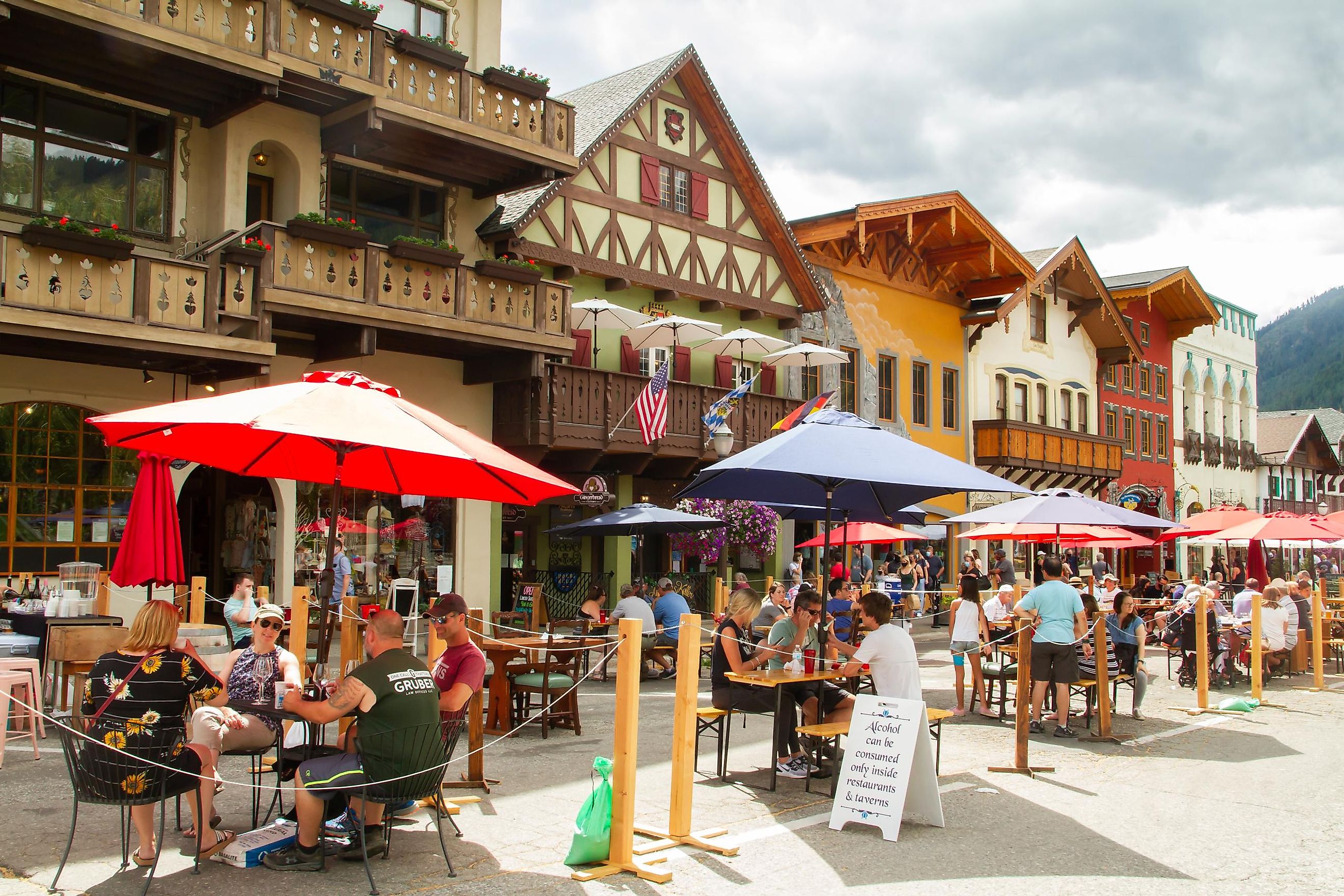 people having a good time in Leavenworth, Washington via Bjorn Baksatd / iStock.com