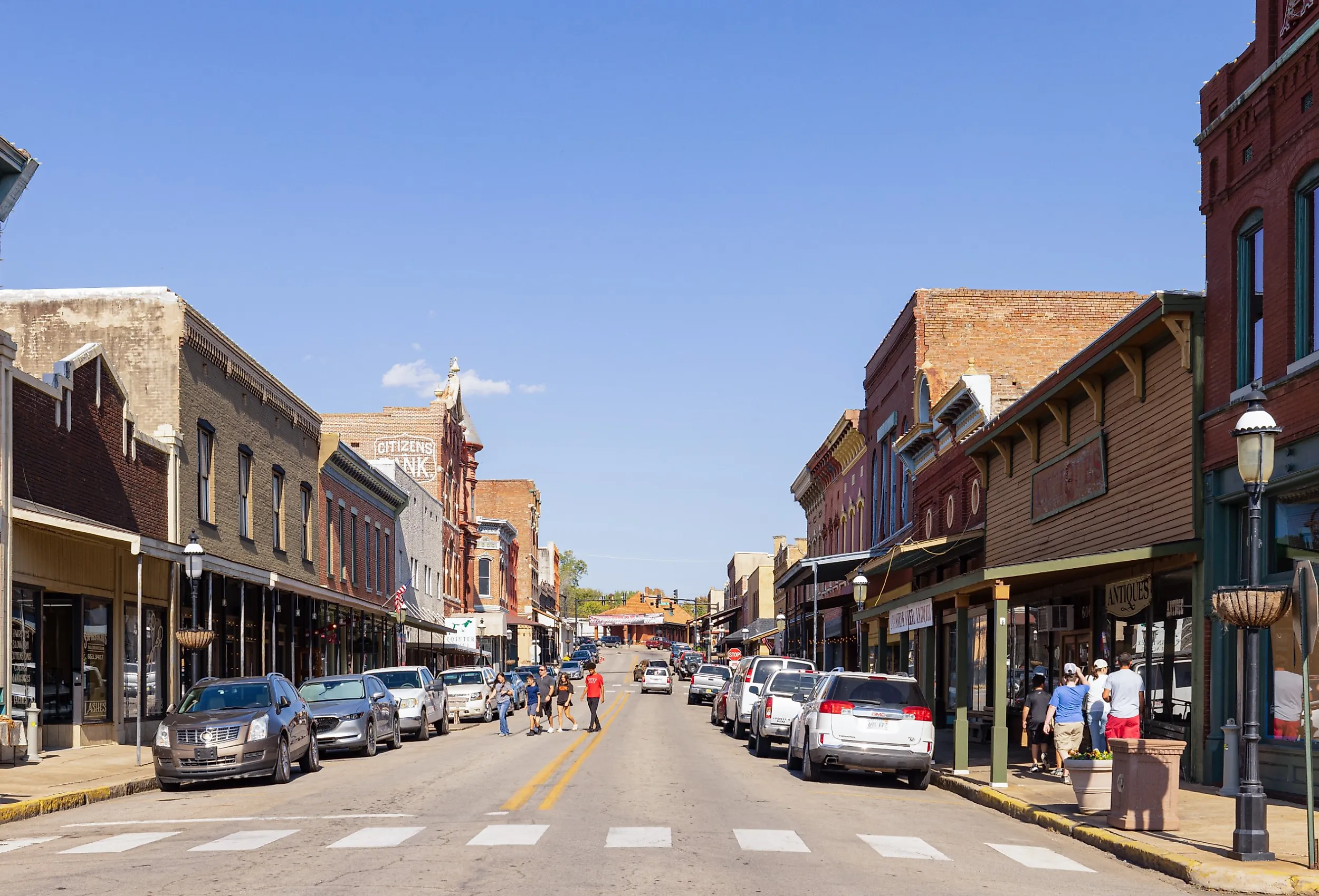 The old business district on Main Street, Van Buren, Arkansas. Image credit Roberto Galan via Shutterstock.com