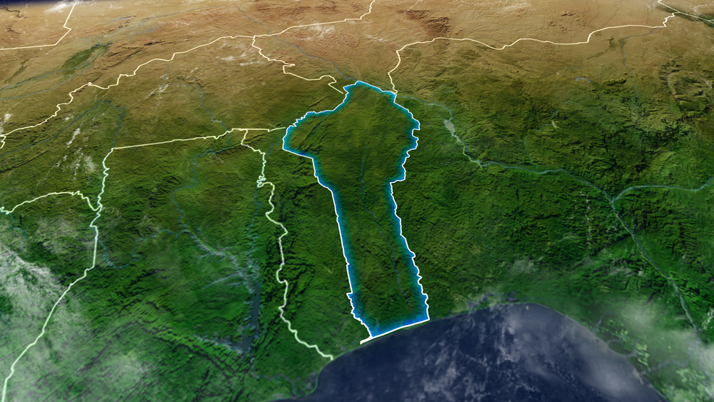 Benin sits on the Gulf of Guinea and is bordered by four nations.