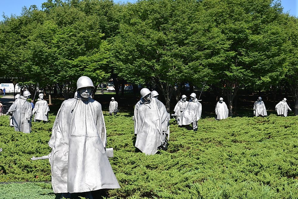 A memorial to the Korean War in Washington, D.C.