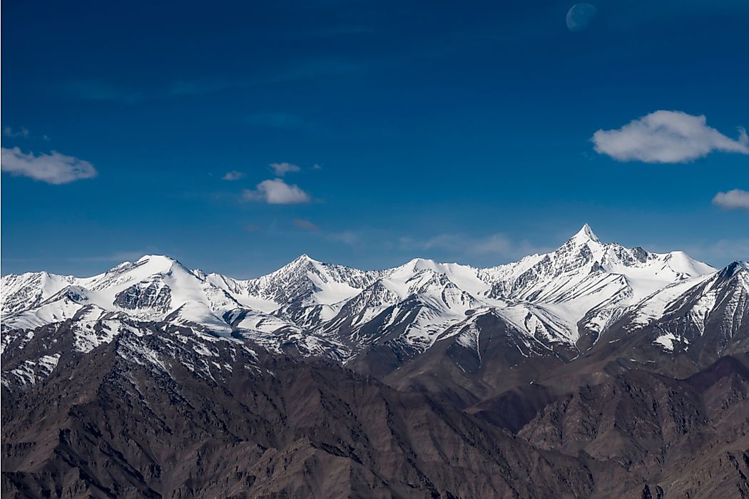 Snow line of the Himalayan Mountains.