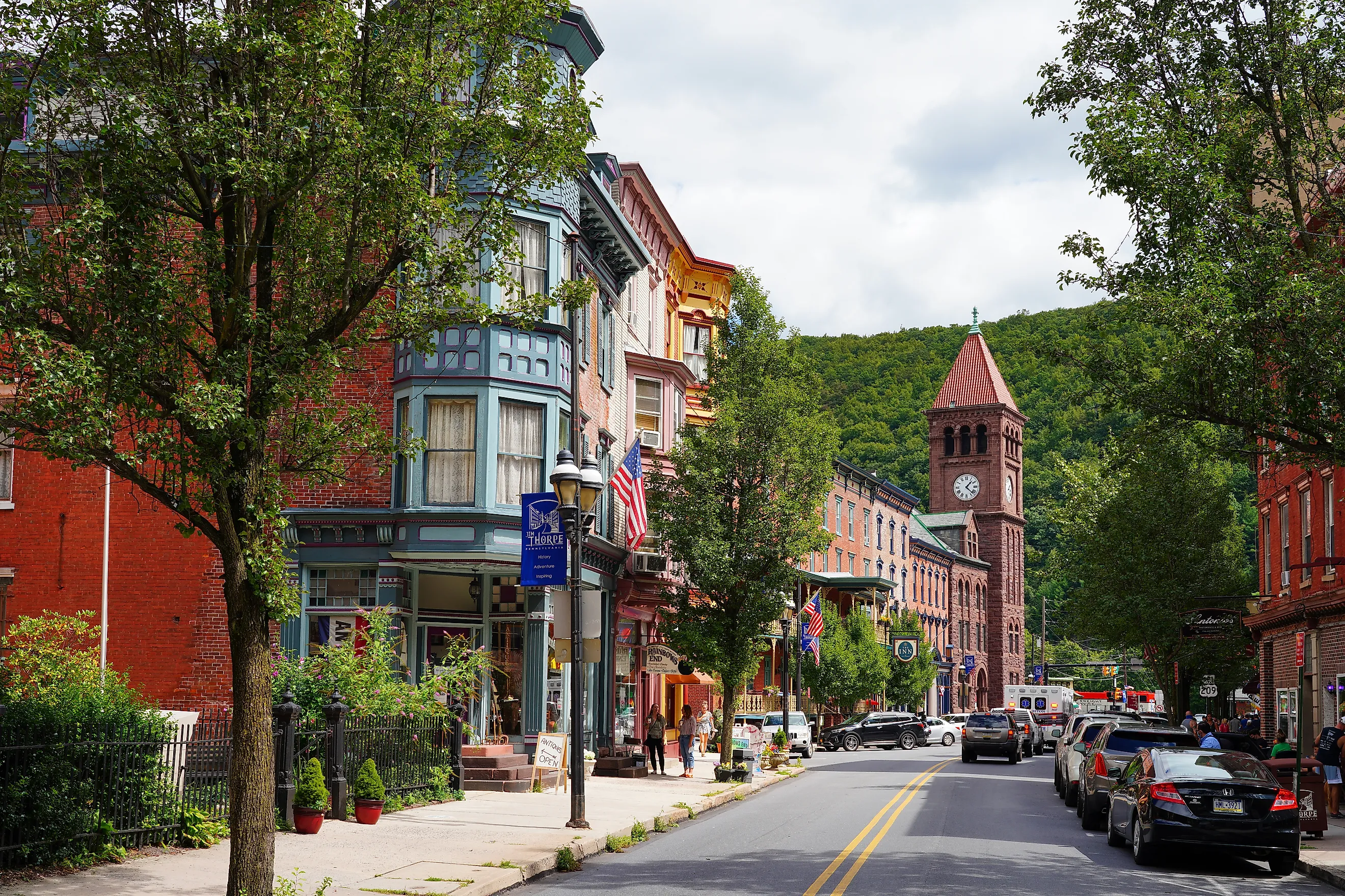View of the historic town of Jim Thorpe, Pennsylvania. Editorial credit: EQRoy / Shutterstock.com