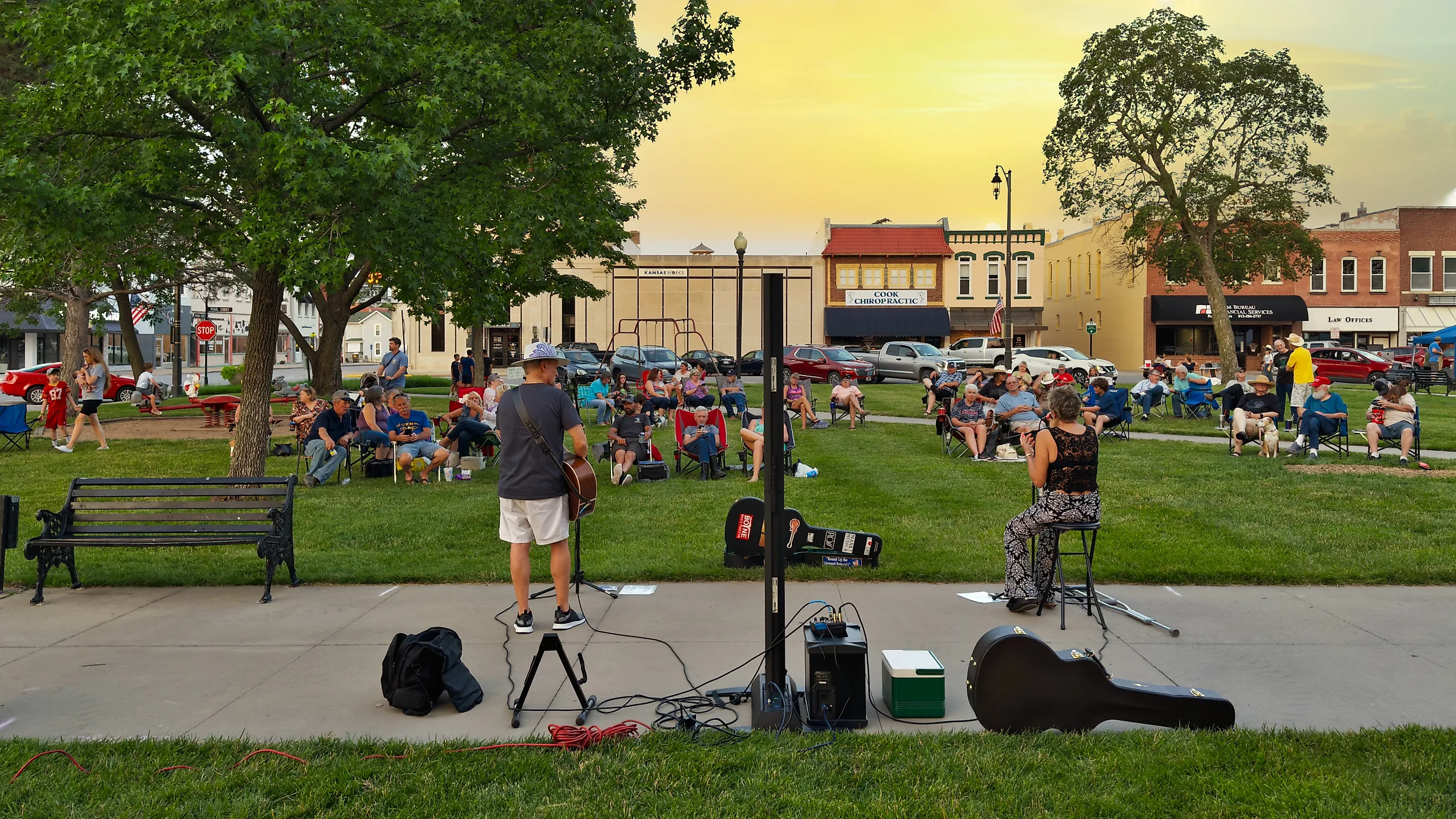 Paola Park Square in Paola, Kansas. Image credit: Matt Fowler KC / Shutterstock.com.