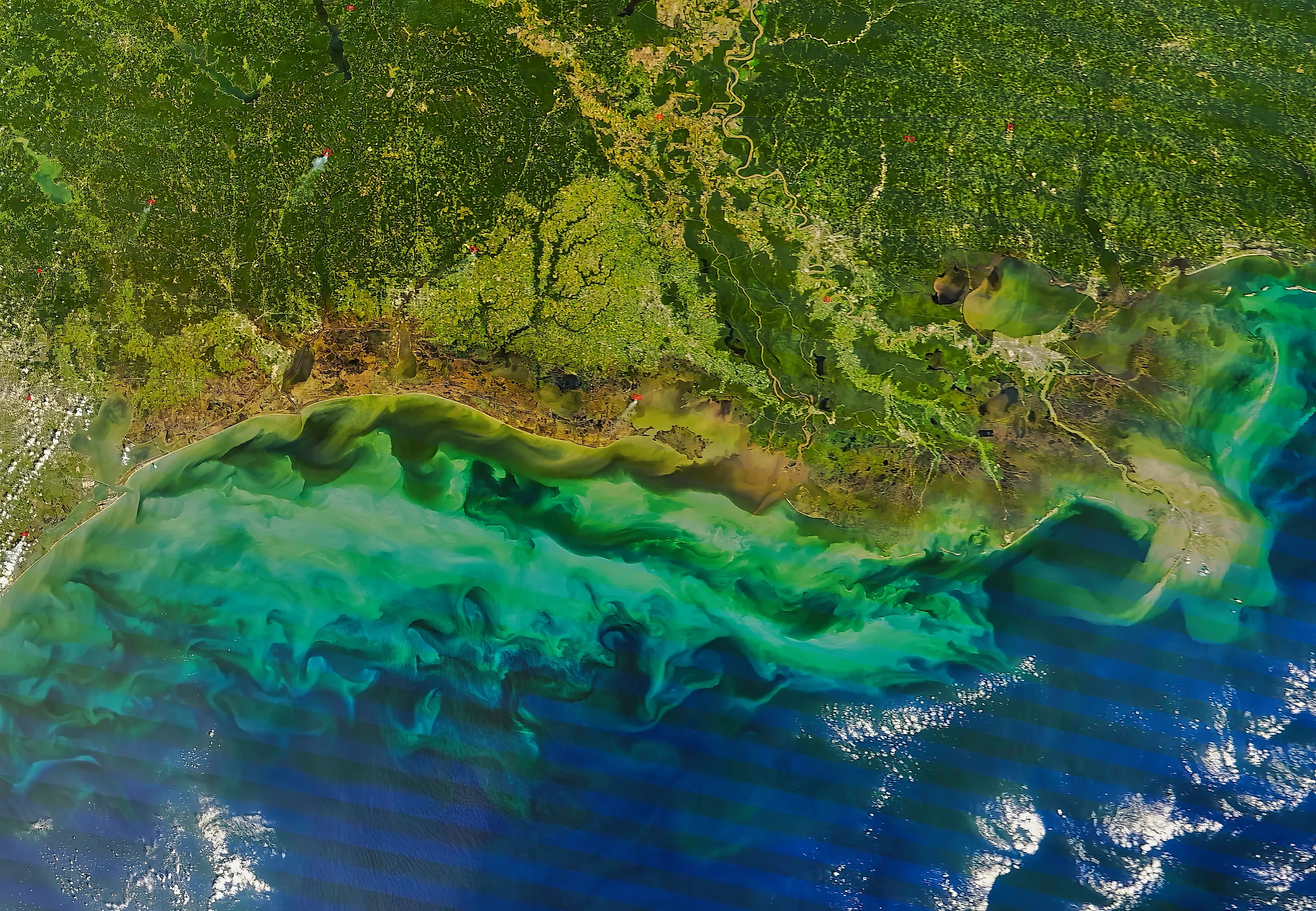 Louisiana coasts shows the impact of Hurricane Ikes powerful storm.