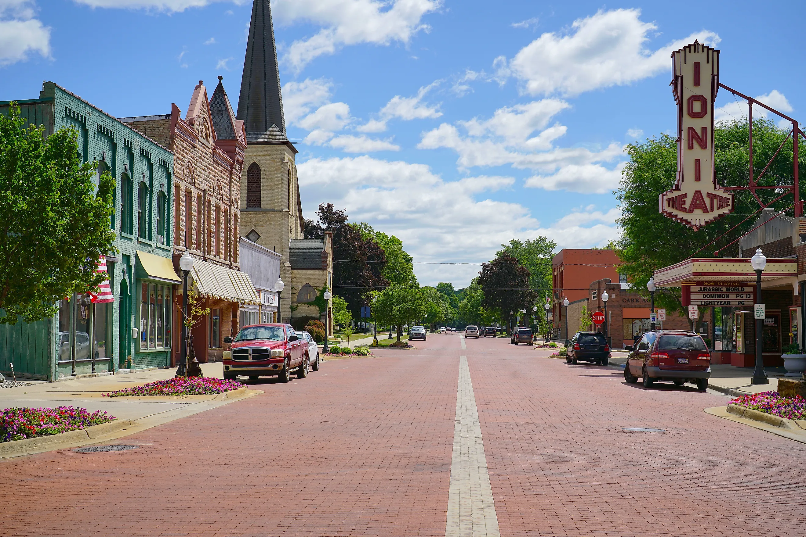 Downtown Ionia, Michigan. Image credit: Fsendek / Shutterstock.com.