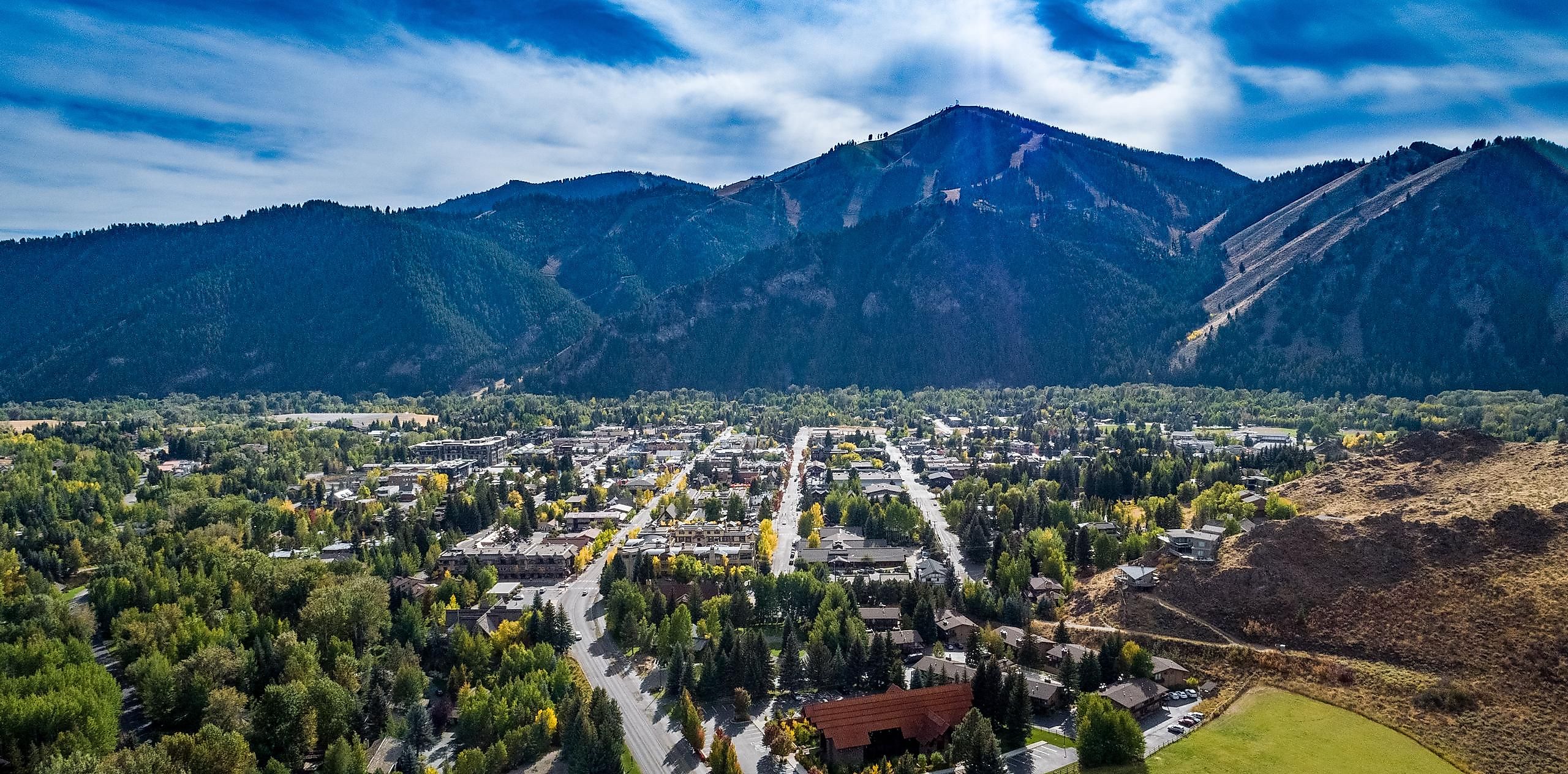 Beautiful Ketchum, Idaho, in autumn.