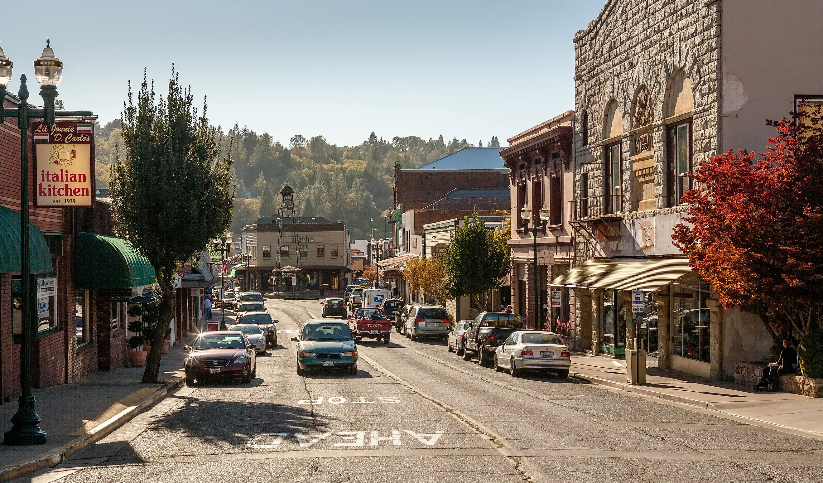 USA, CA, PLACERVILLE -CIRCA October 2008 - Mainstreet in Historic town of Placerville