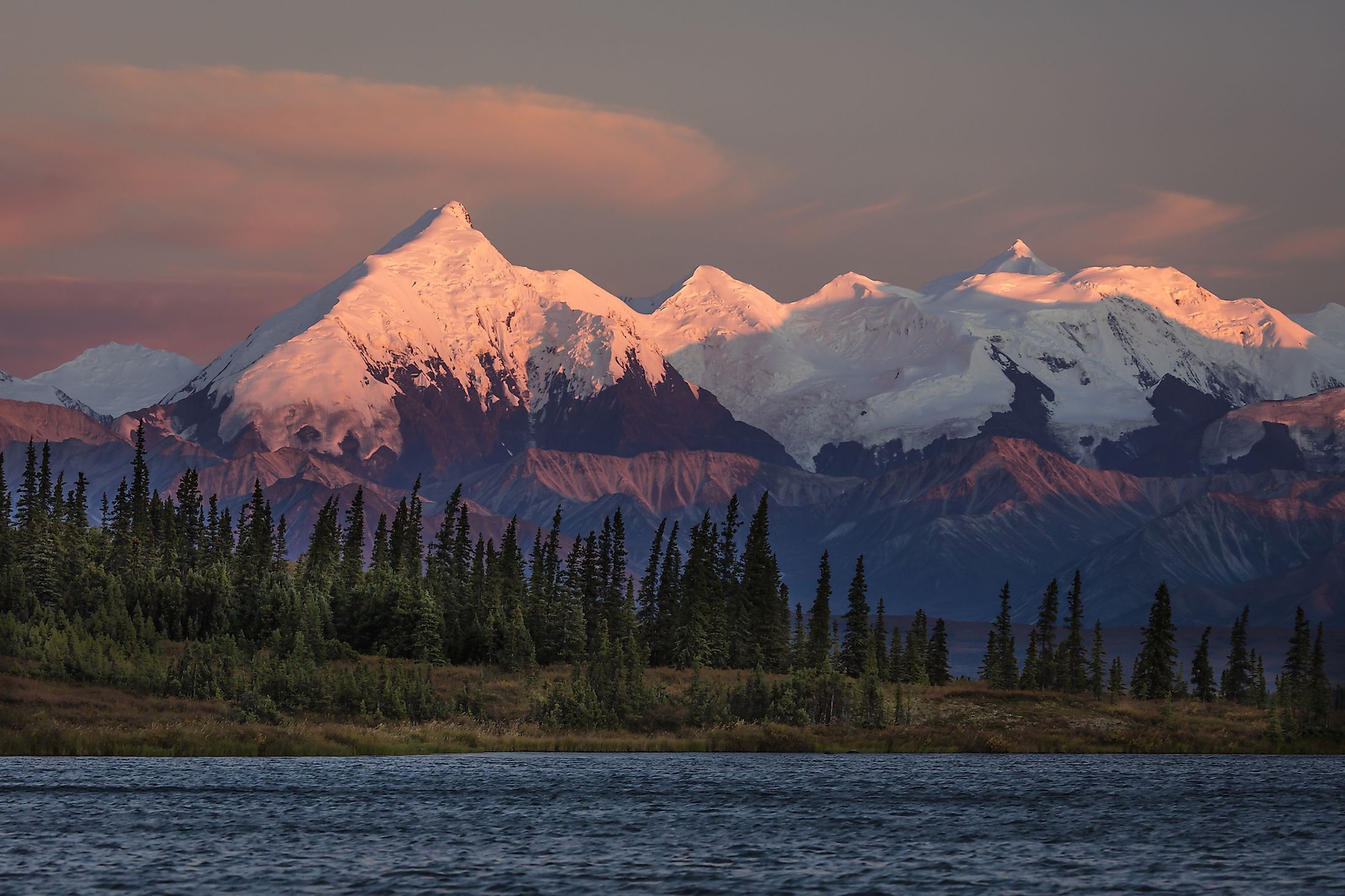 Sunset on Mount Denali.