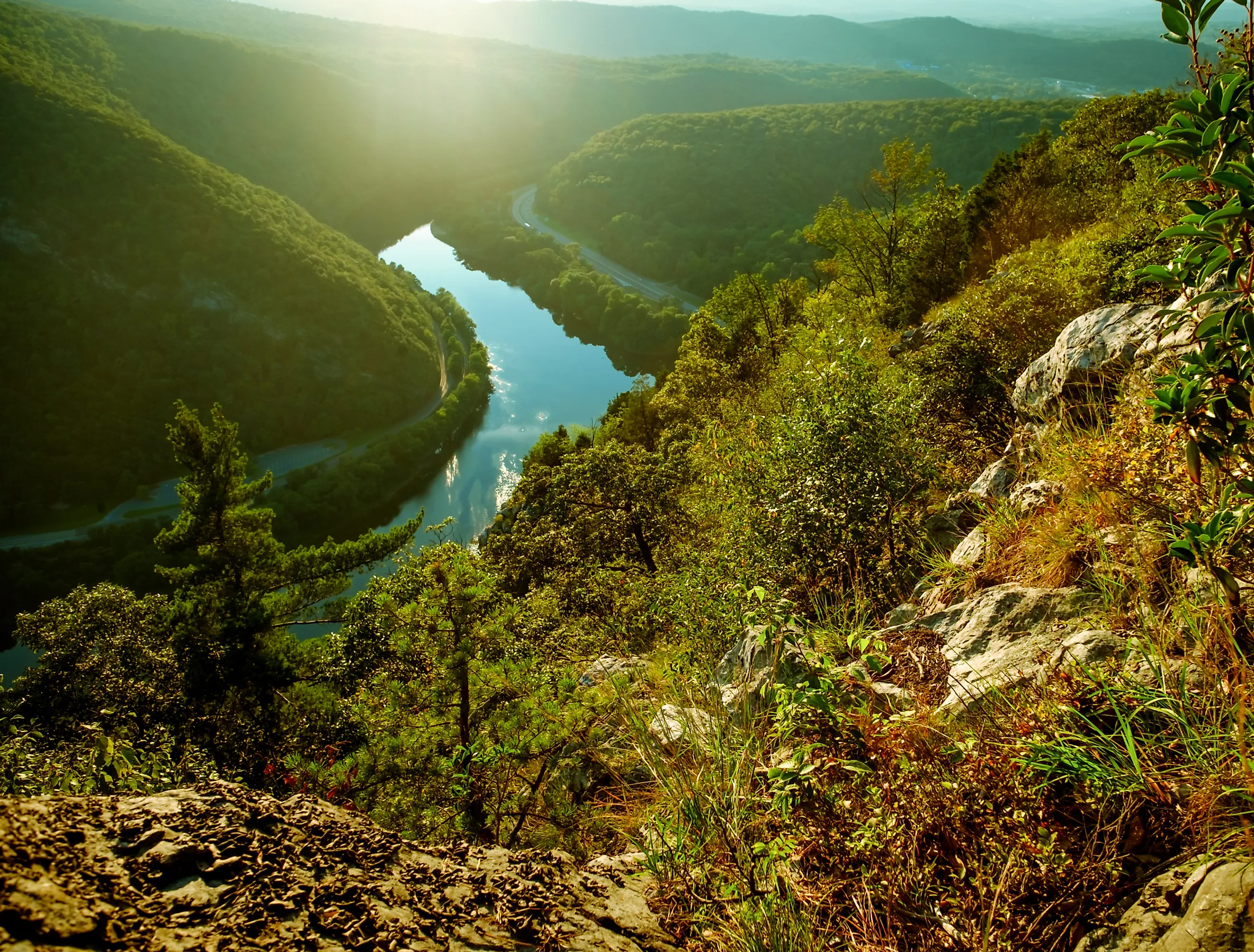 View of Mt.Minsi from the top of Mount Tammany near the Delaware Water Gap