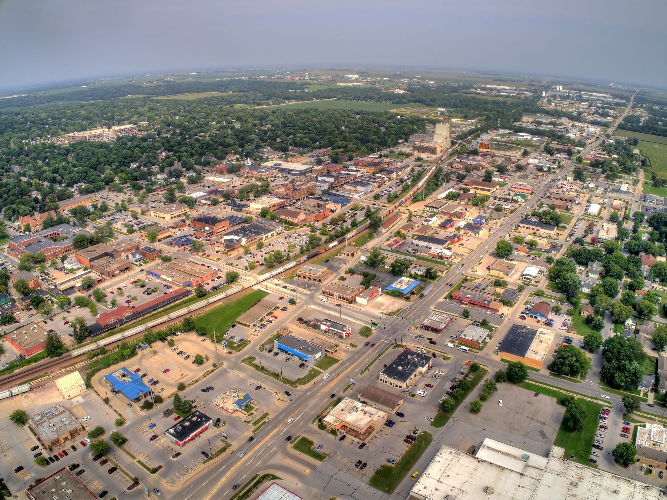Aerial view of Ames, Iowa
