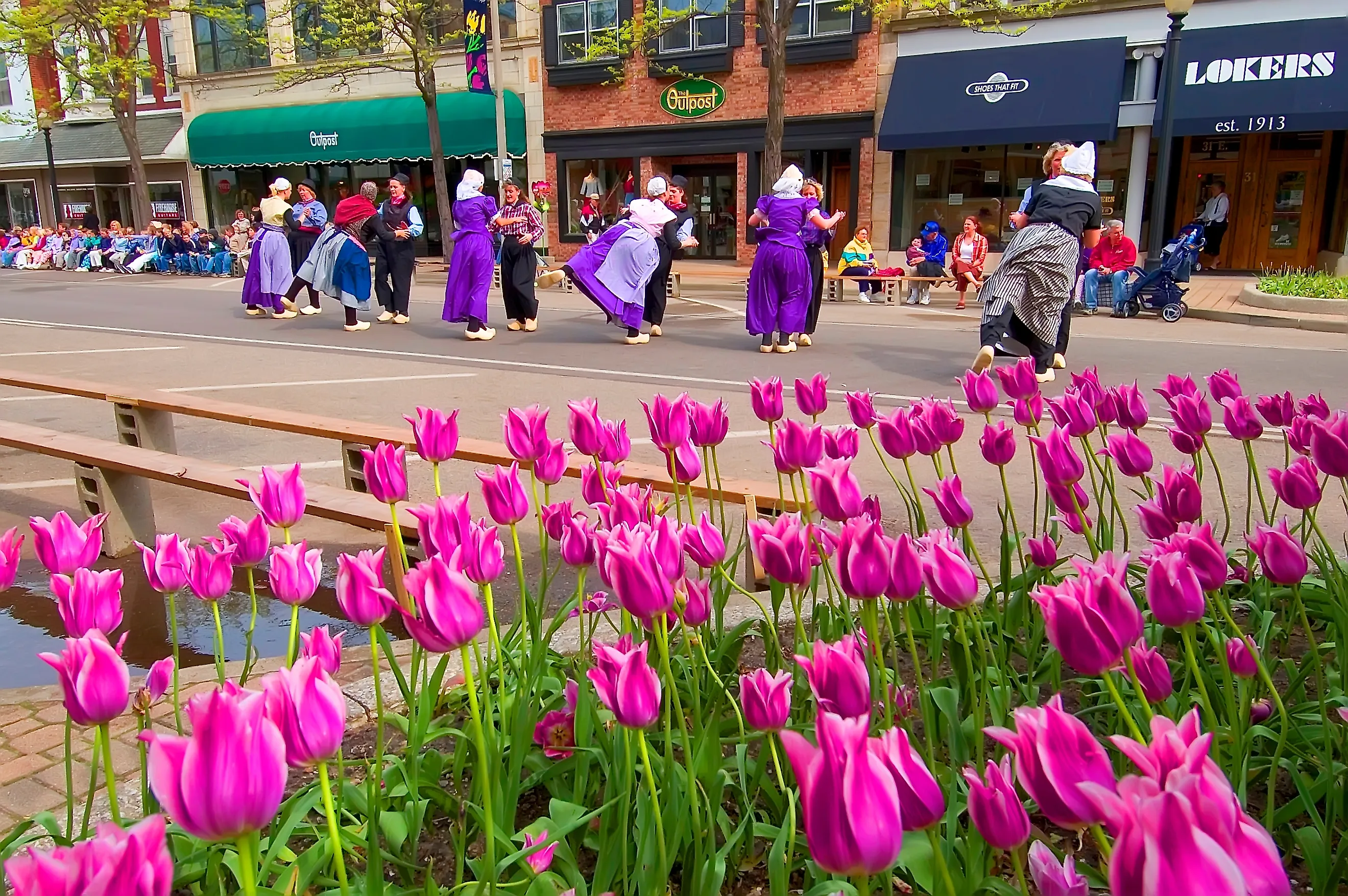 Tulip Festival celebrations in Holland, Michigan.