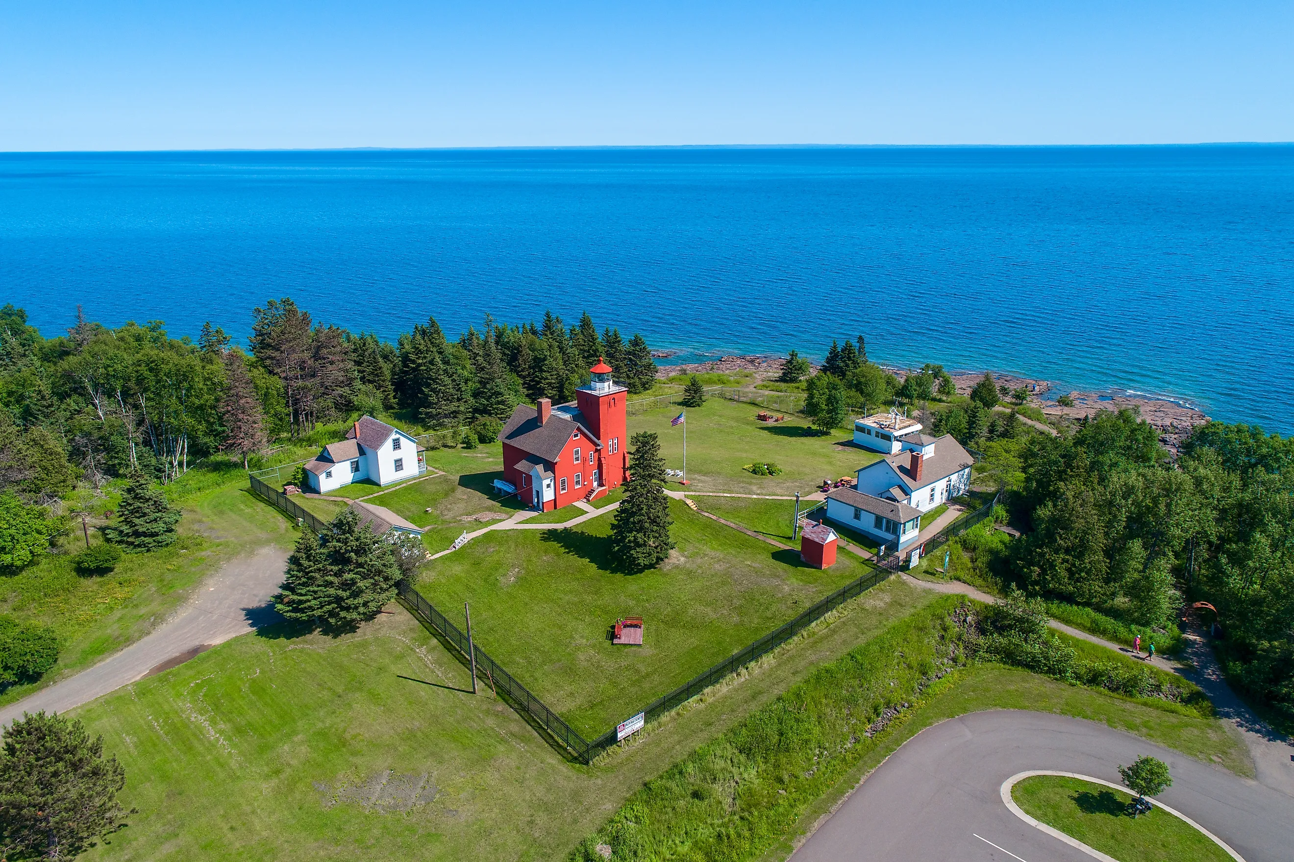 Two Harbors Light Station in Two Harbors, Minnesota.
