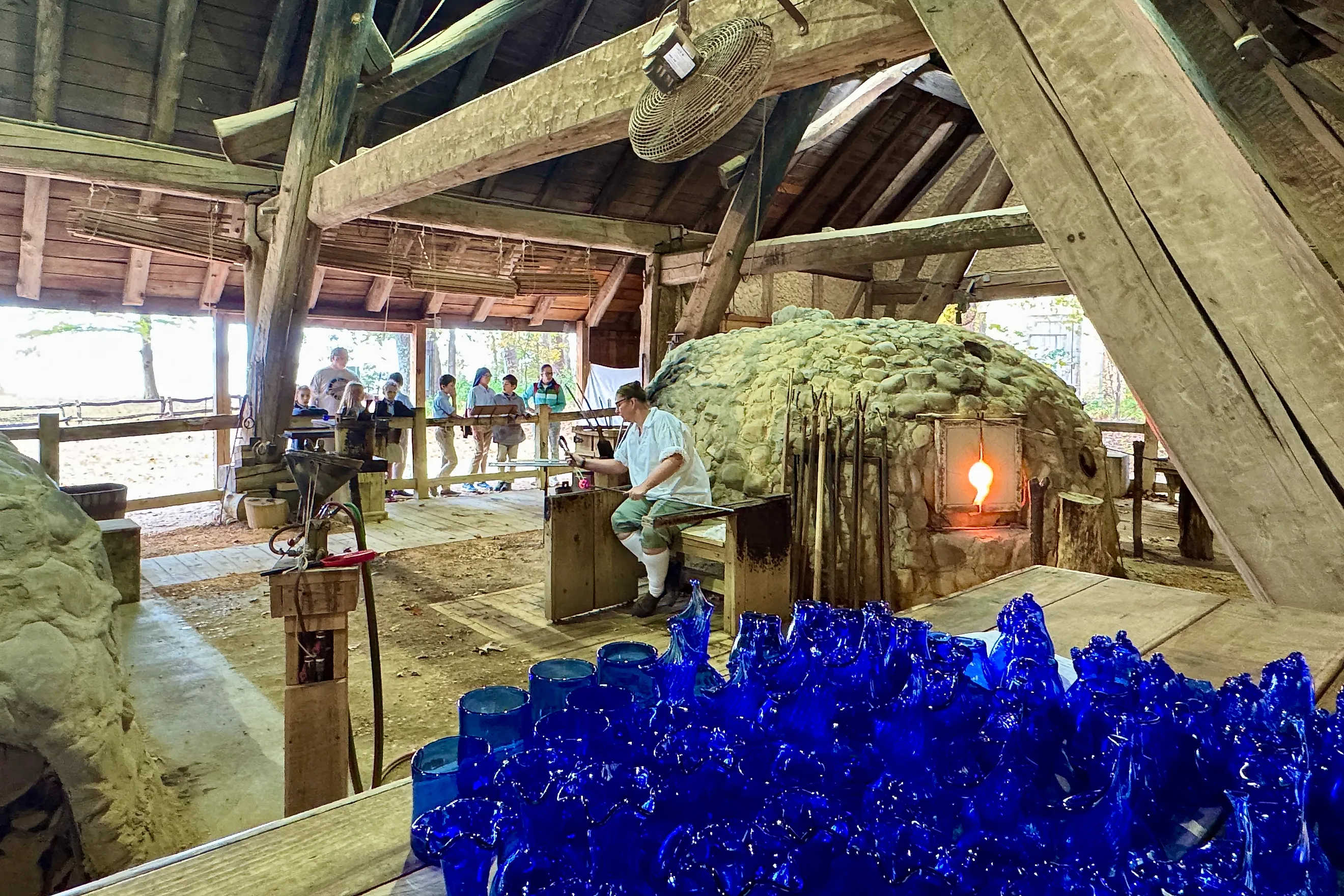 Glass making in Historic Jamestown. Image credit Bryan Dearsley