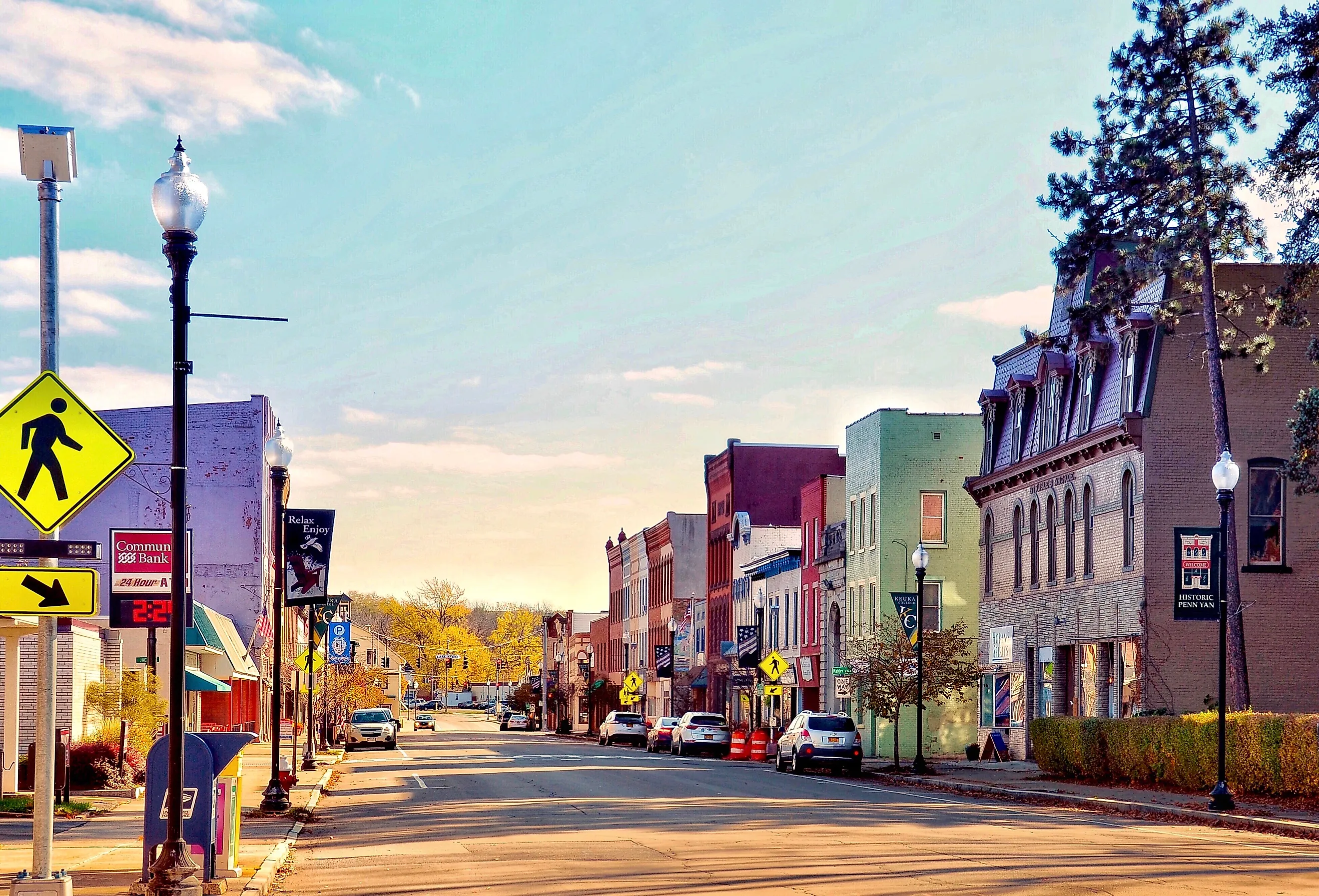 Main Street in Penn Yan, New York. Editorial credit: PQK / Shutterstock