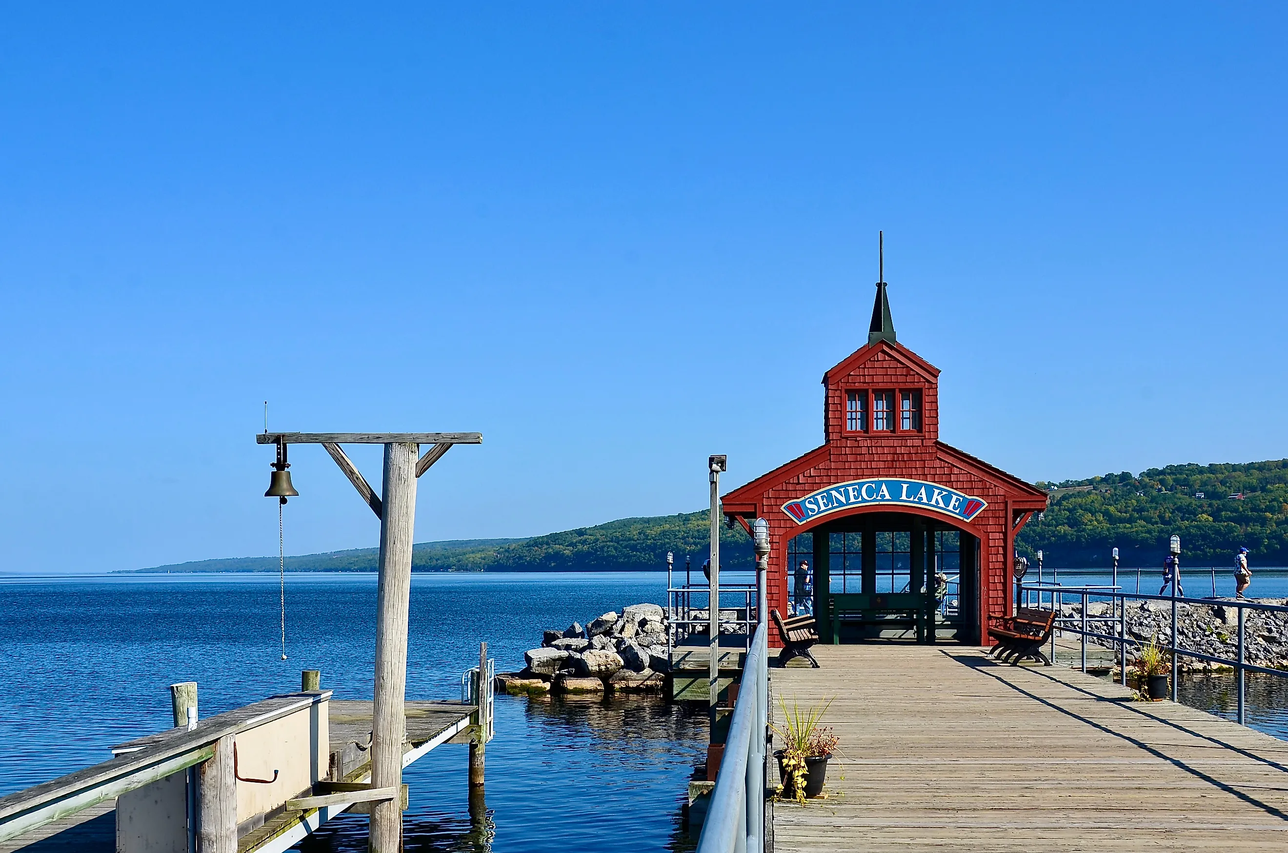 Seneca Lake at Watkins Glen, New York.