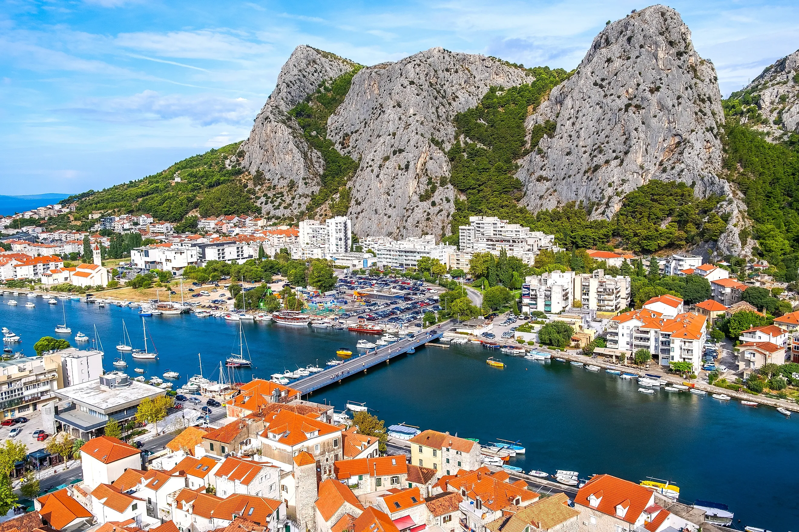 The Cetina River flows through Omiš, Croatia. Image credit: Ivan Klindic / Shutterstock.com.