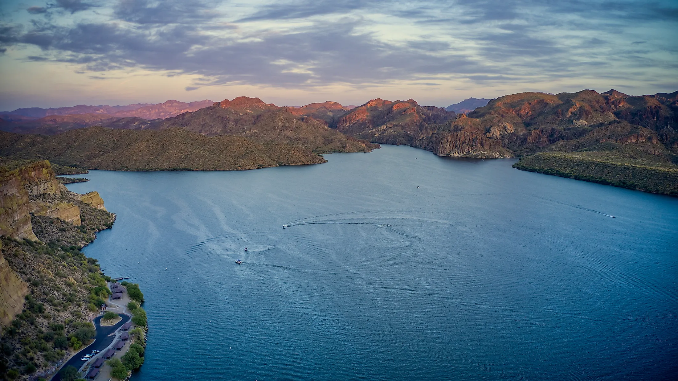 Saguaro Lake in Arizona.