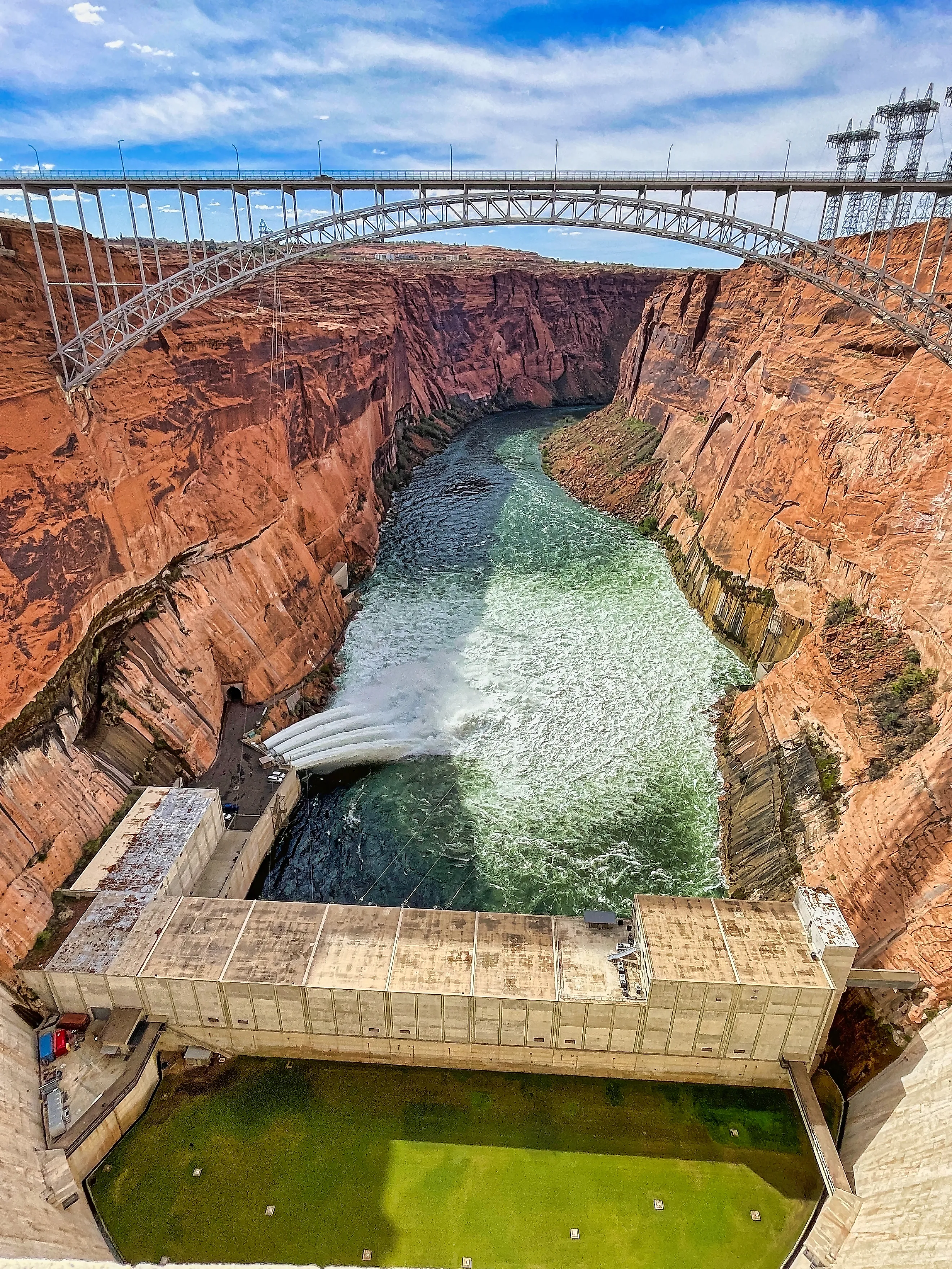 High Flow at Glen Canyon Dam. Water managers released a surge of water from the dam in late April to help preserve shrinking sandbars.