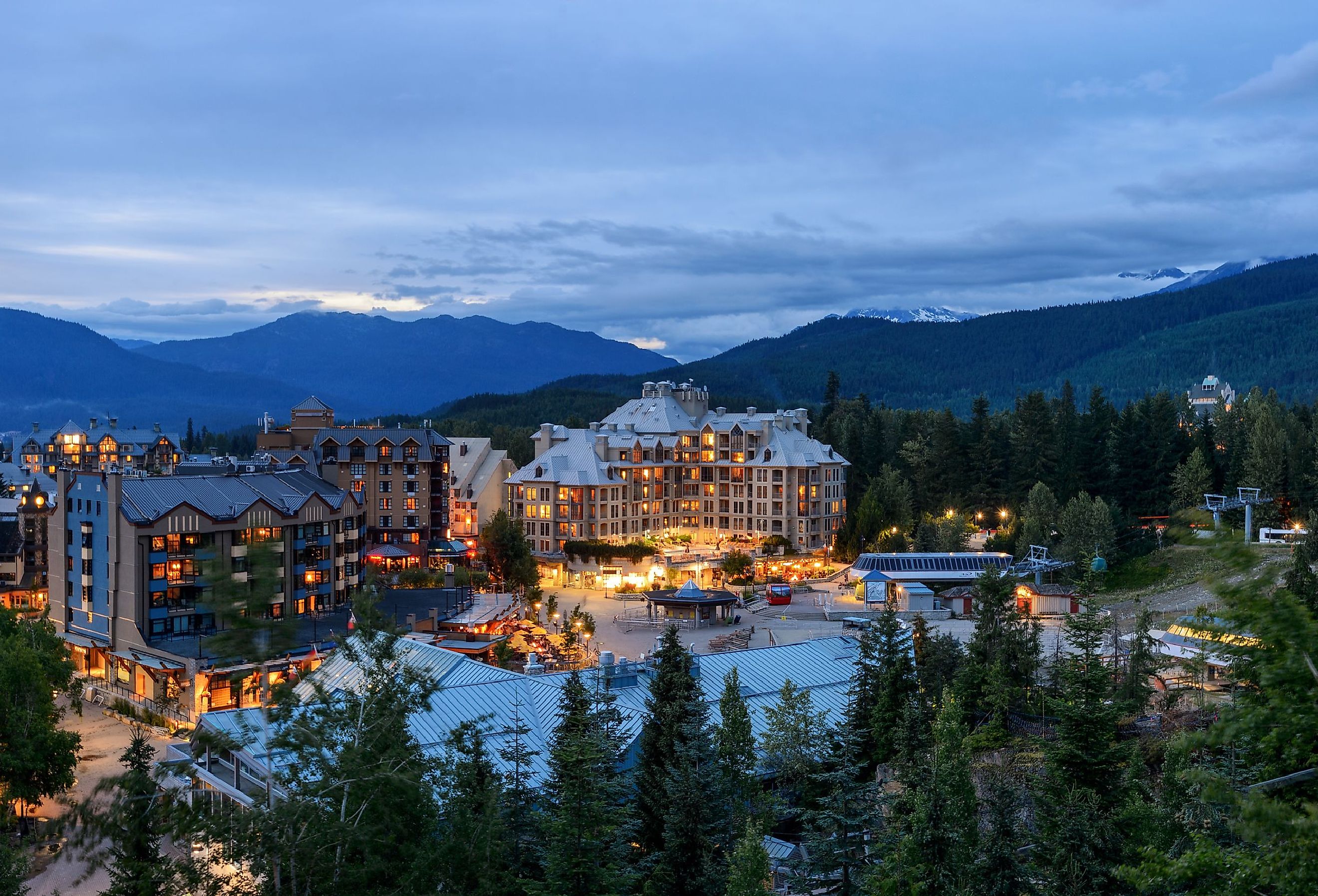 Whistler Village in Vancouver, British Columbia, Canada. 