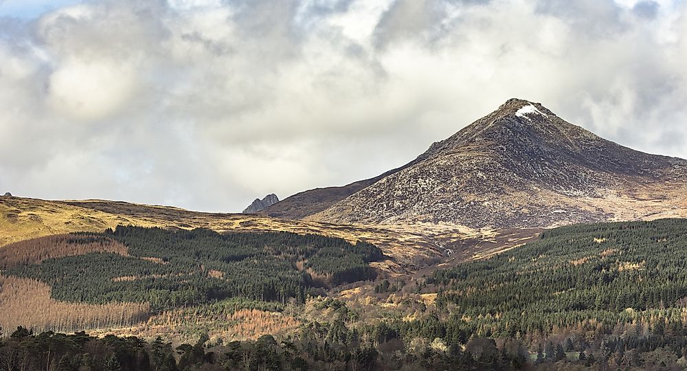 Goat Fell is the highest point of the Isle of Arran in Scotland.