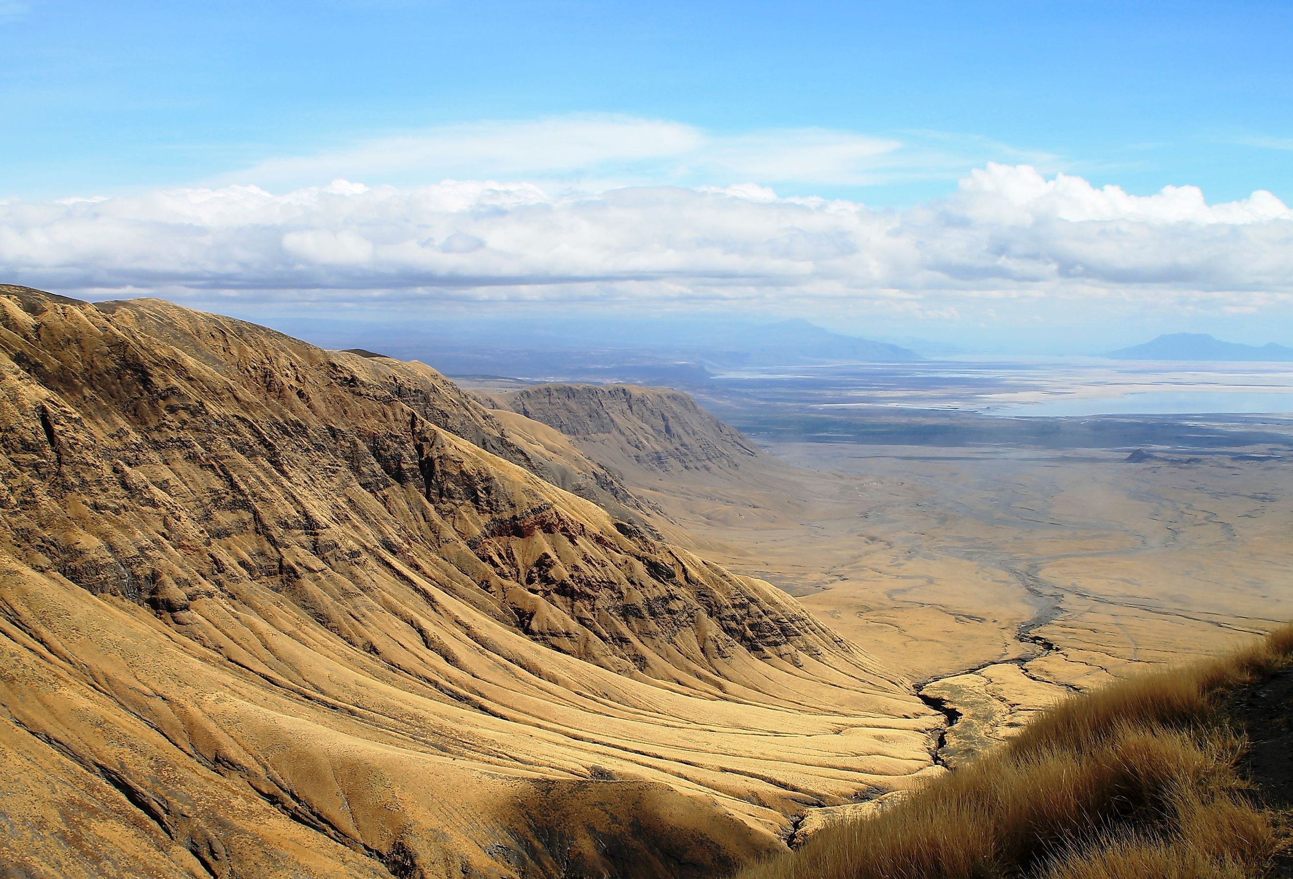 Aerial view of the Great Rift Valley, Tanzania.