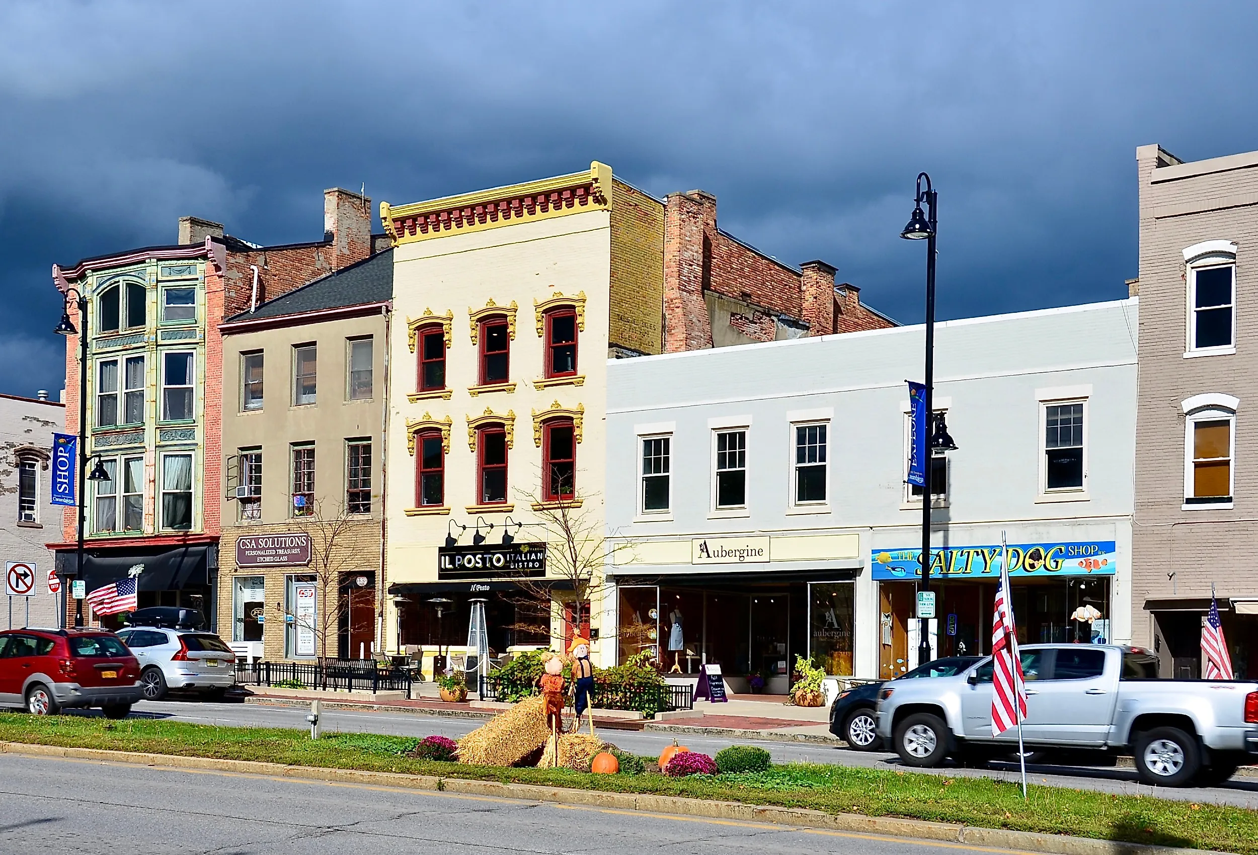Downtown street in Canandaigua, New York. Image credit PQK via Shutterstock