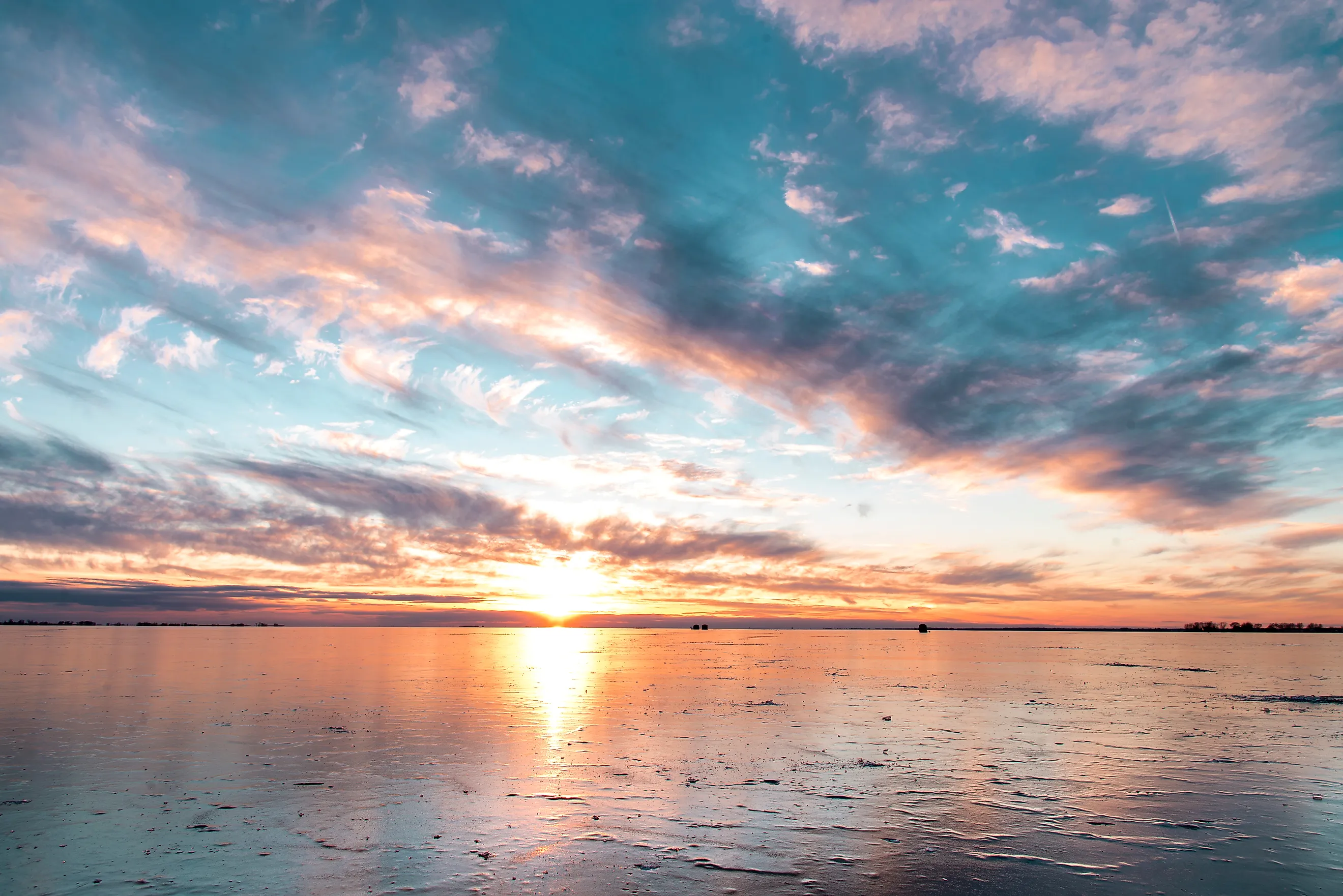 Lake St. Clair at Sunset in Michigan State