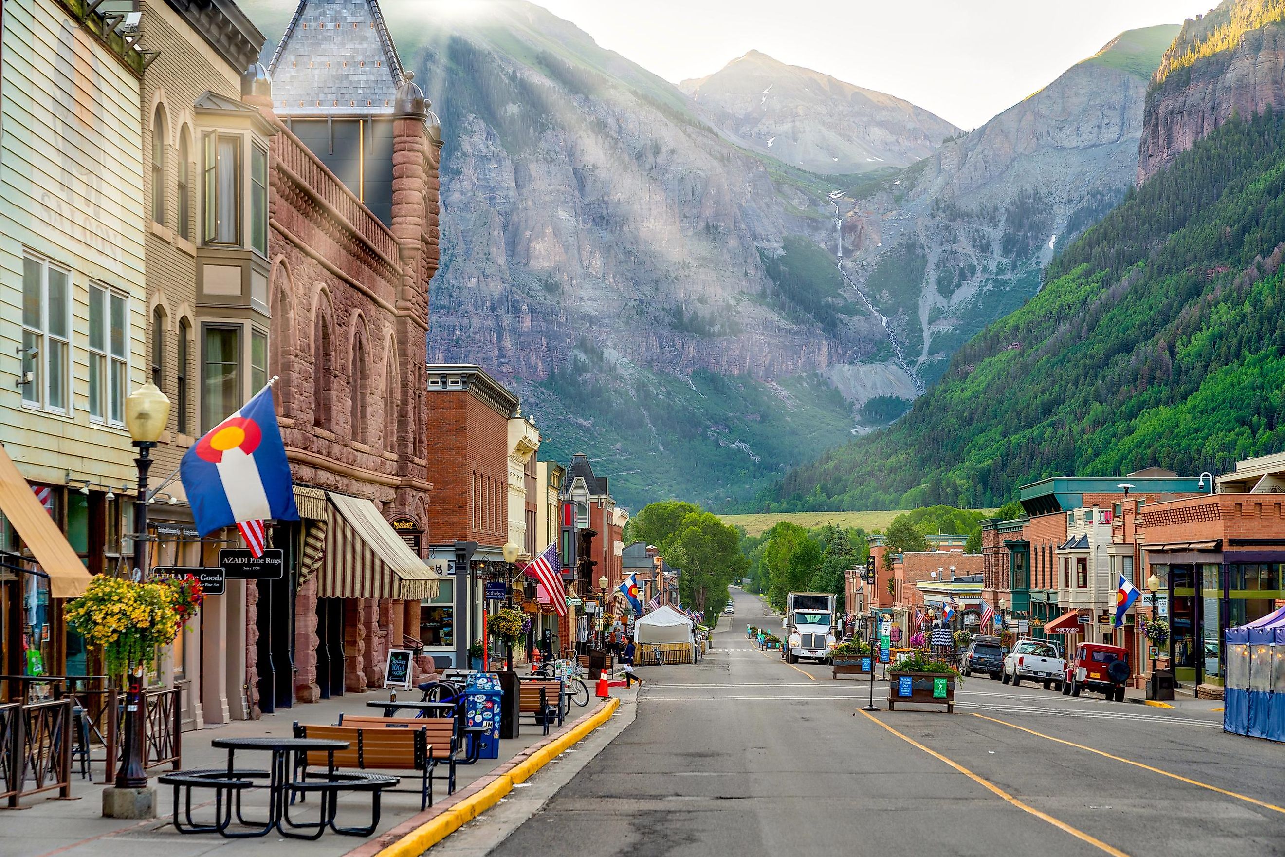 The San Juan Mountains rising above Telluride, Colorado.