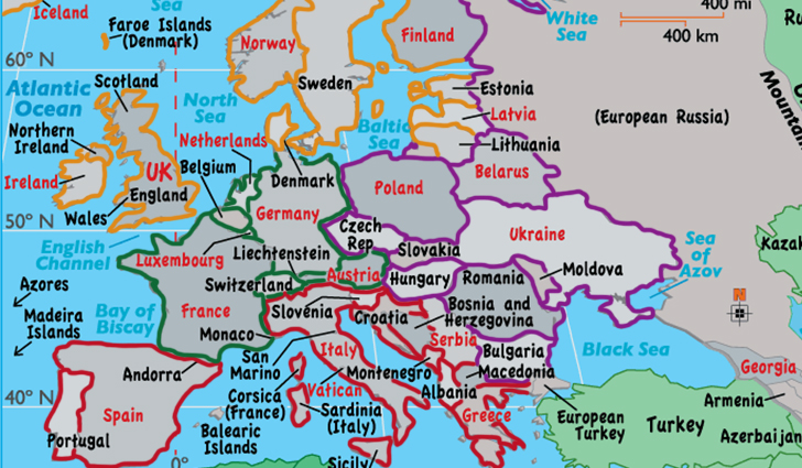 Europe Countries And Regions Worldatlas