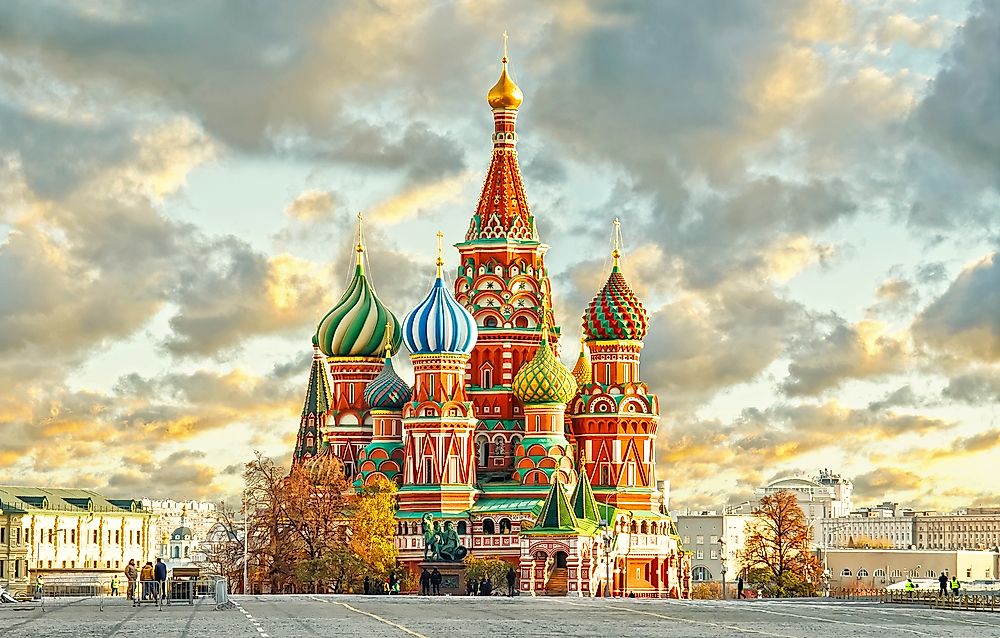 Moscow,Russia,Red square,view of St. Basil's Cathedral