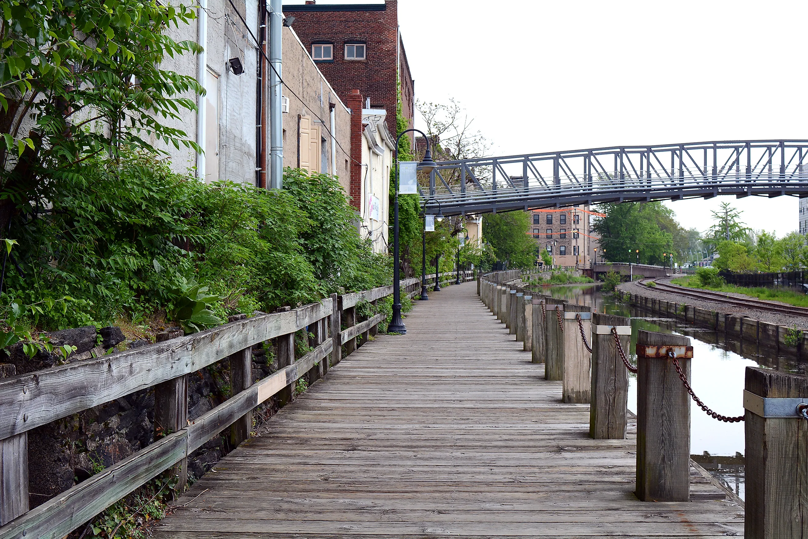 Boardwalk through the Manayunk neighborhood of Philadelphia.