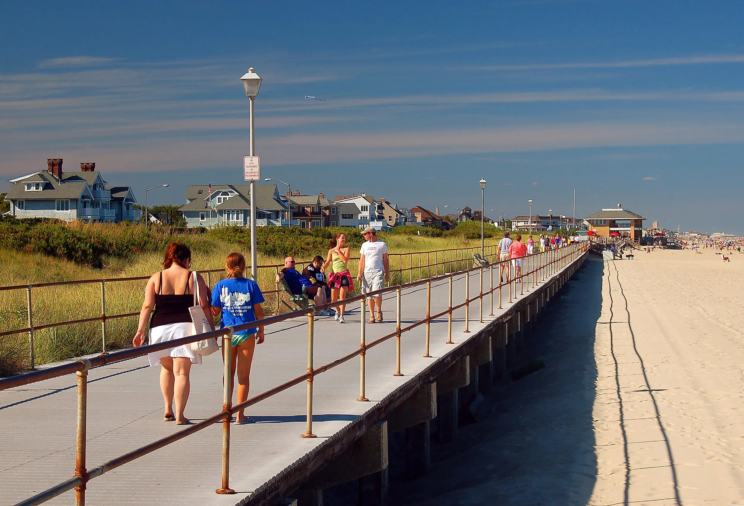 Boardwalk by the sea in Spring Lake, New Jersey. Image credit James Kirkikis via Shutterstock