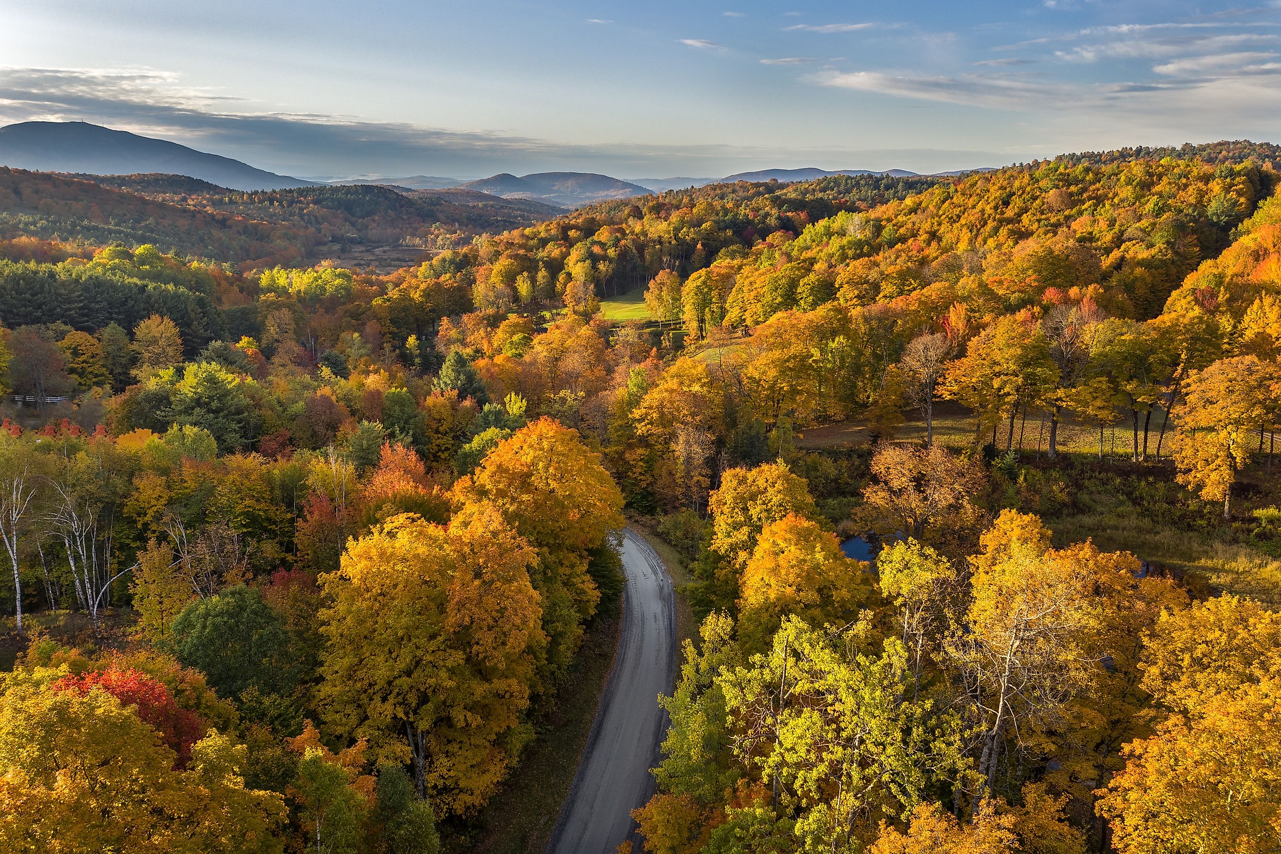 Autumn in the hills near Windsor, Vermont.