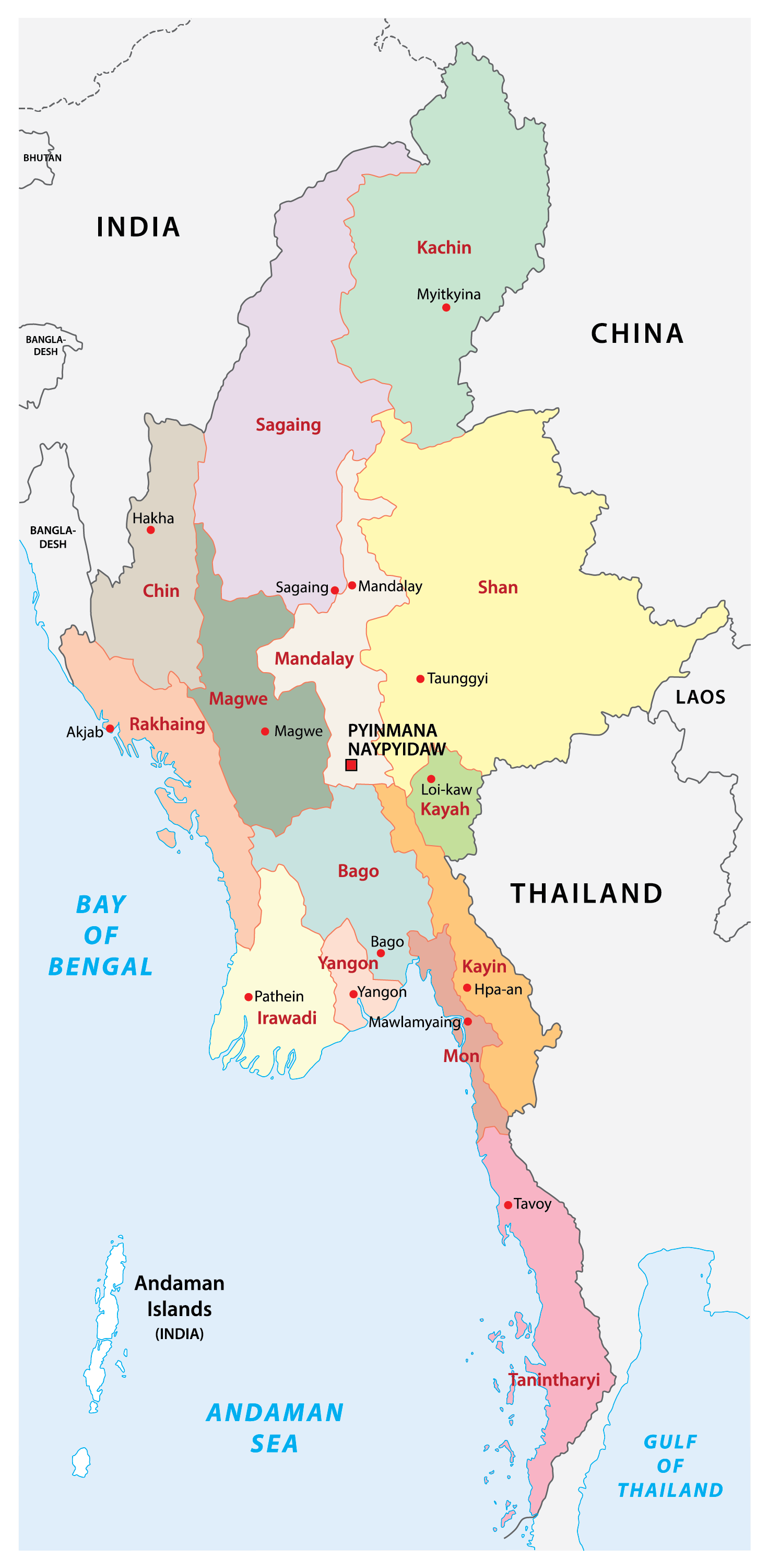 Irrawaddy River On World Map