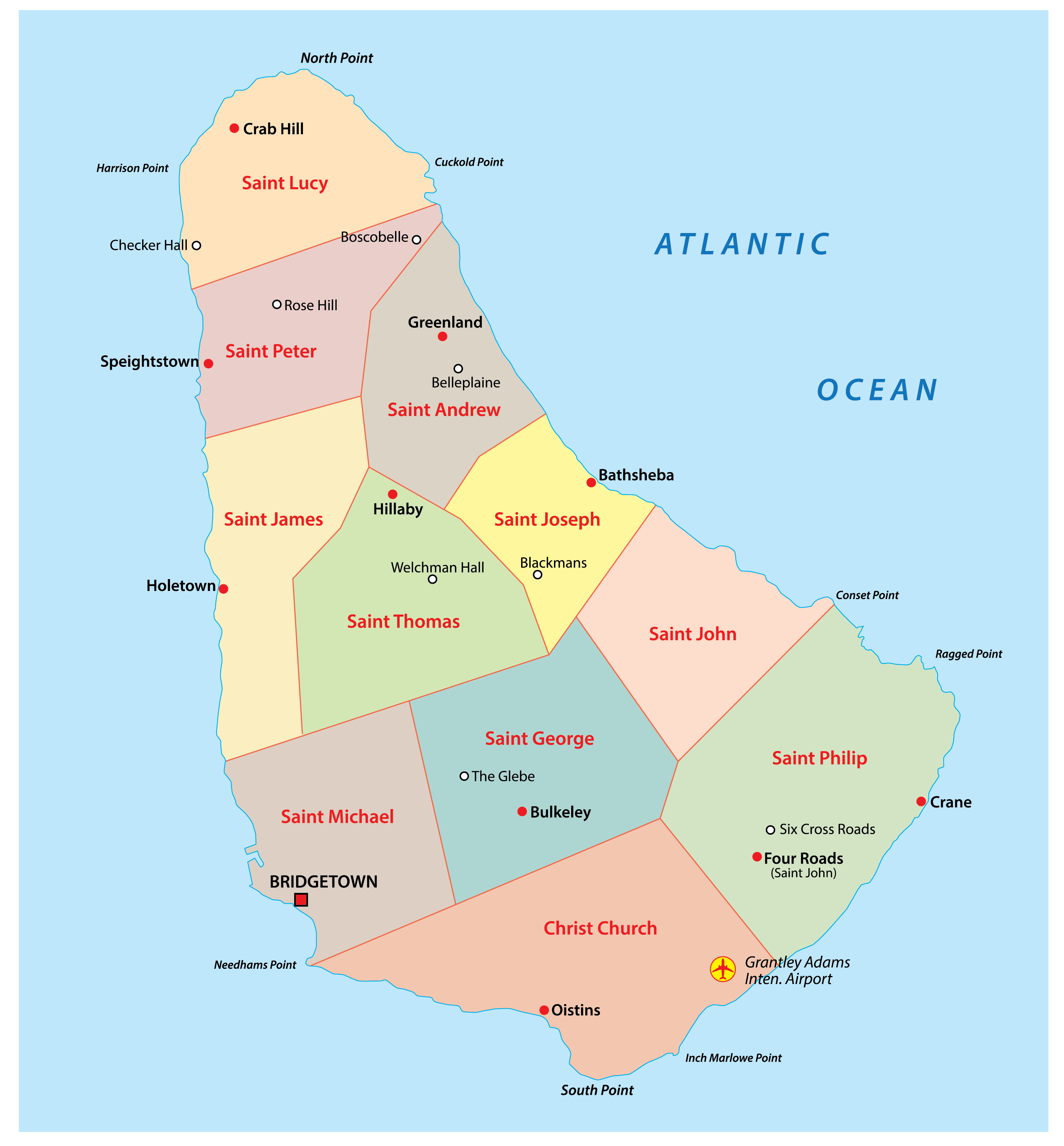 map of barbados with parishes        <h3 class=